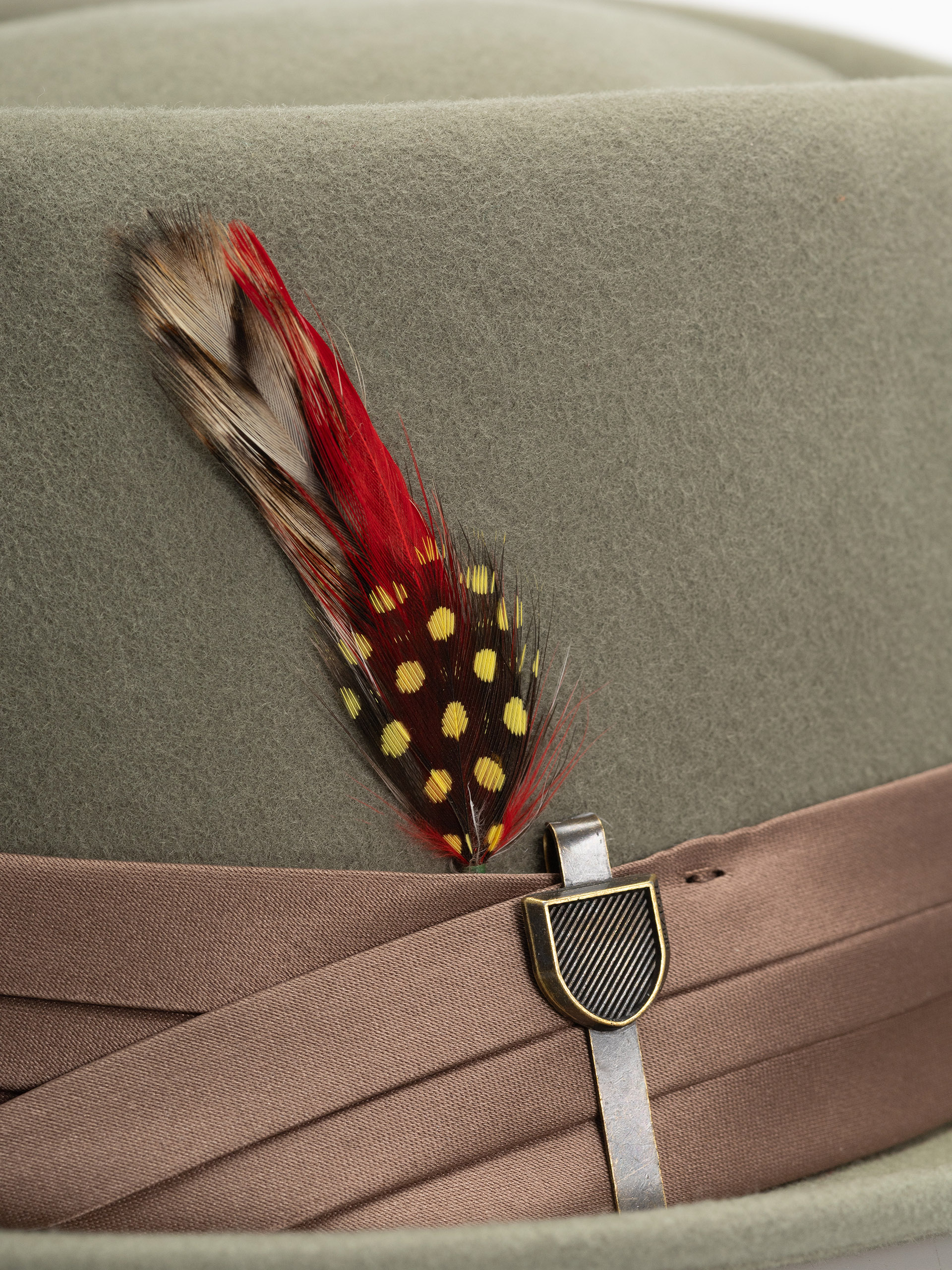 Pălărie Brixton Stout Pork Pie (olive surplus/bronze)