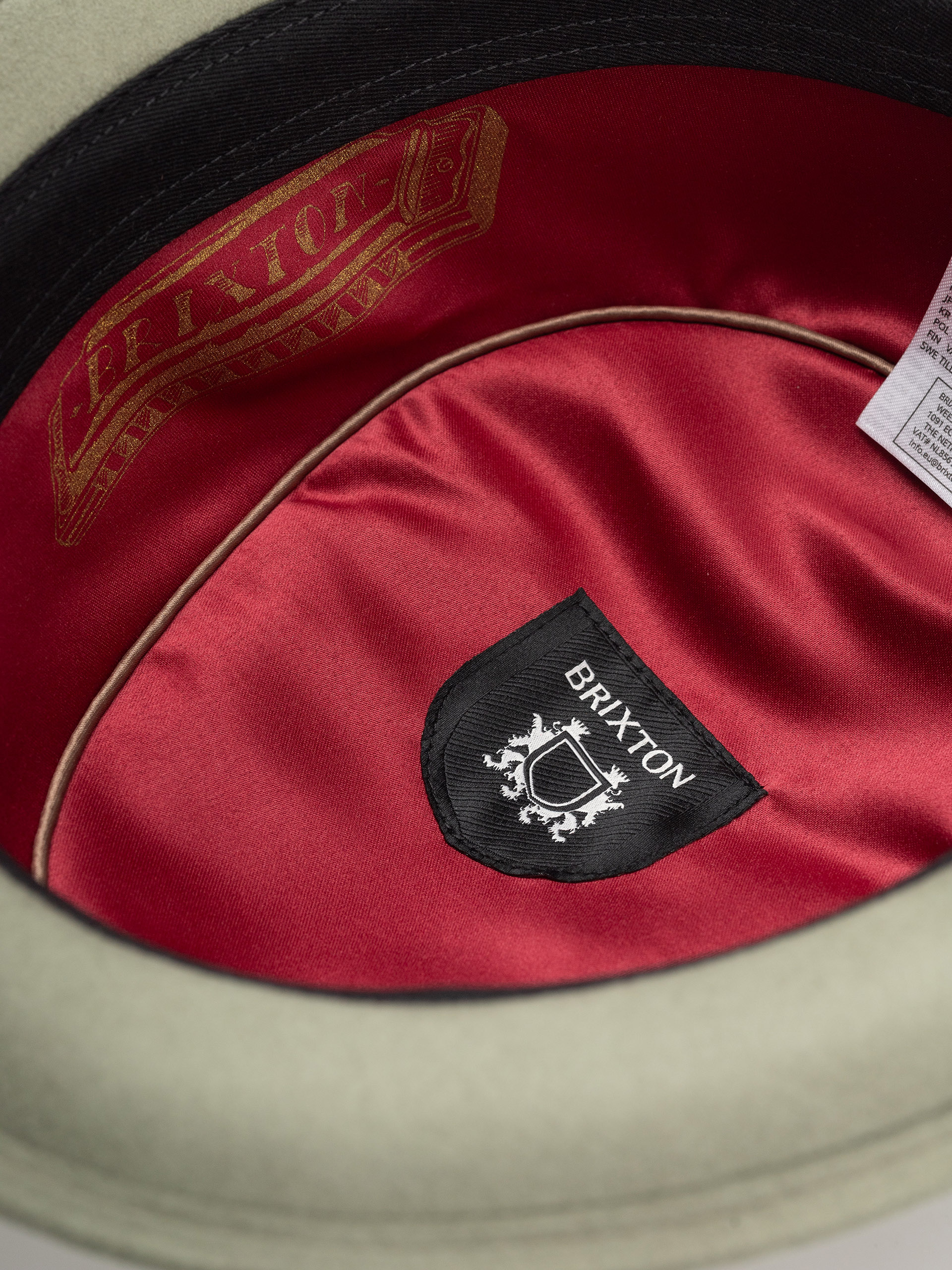 Pălărie Brixton Stout Pork Pie (olive surplus/bronze)