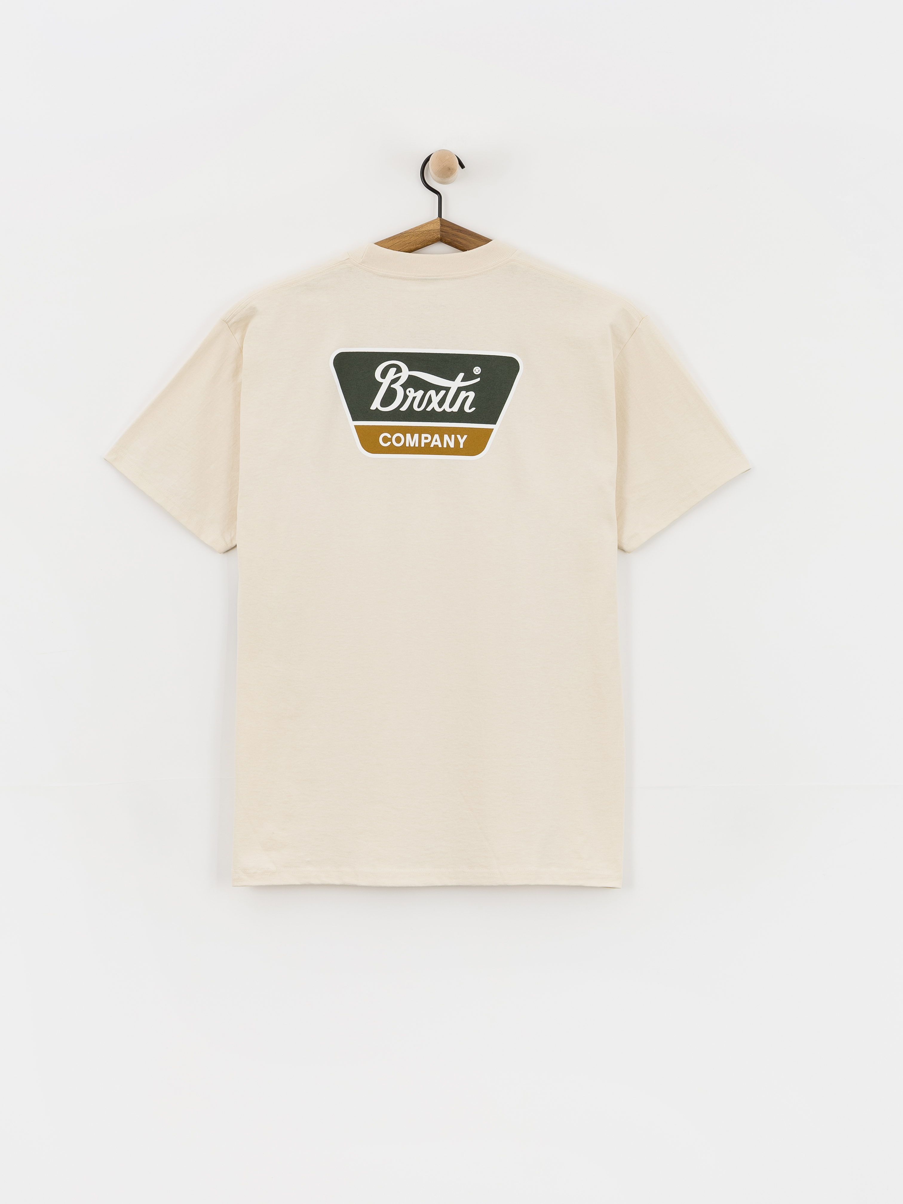 Tricou Brixton Linwood Std (cream/dark green/metal bronze)