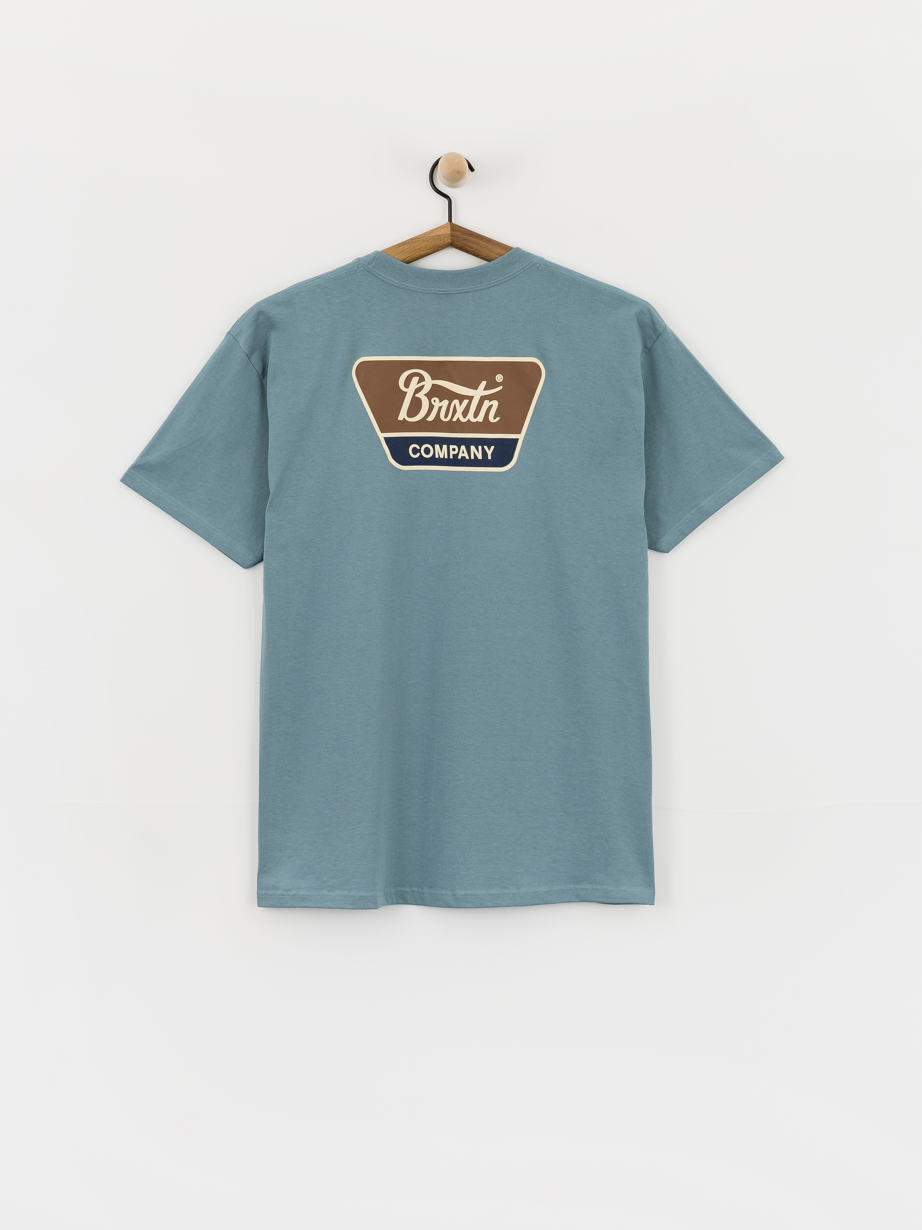 Tricou Brixton Linwood Std (ocean breeze/brown/dark navy)