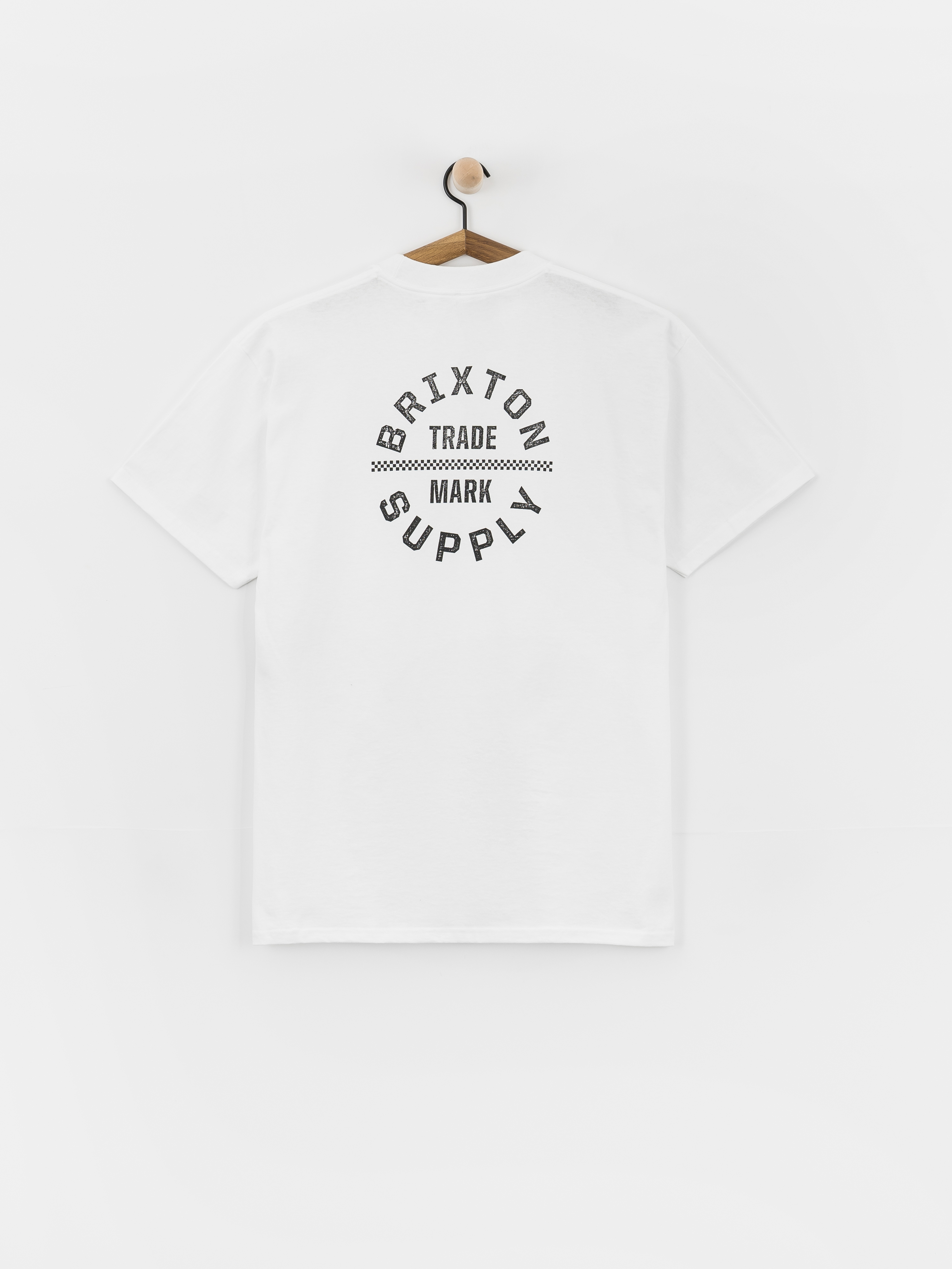 Tricou Brixton Oath V Std (white/black/checkered)