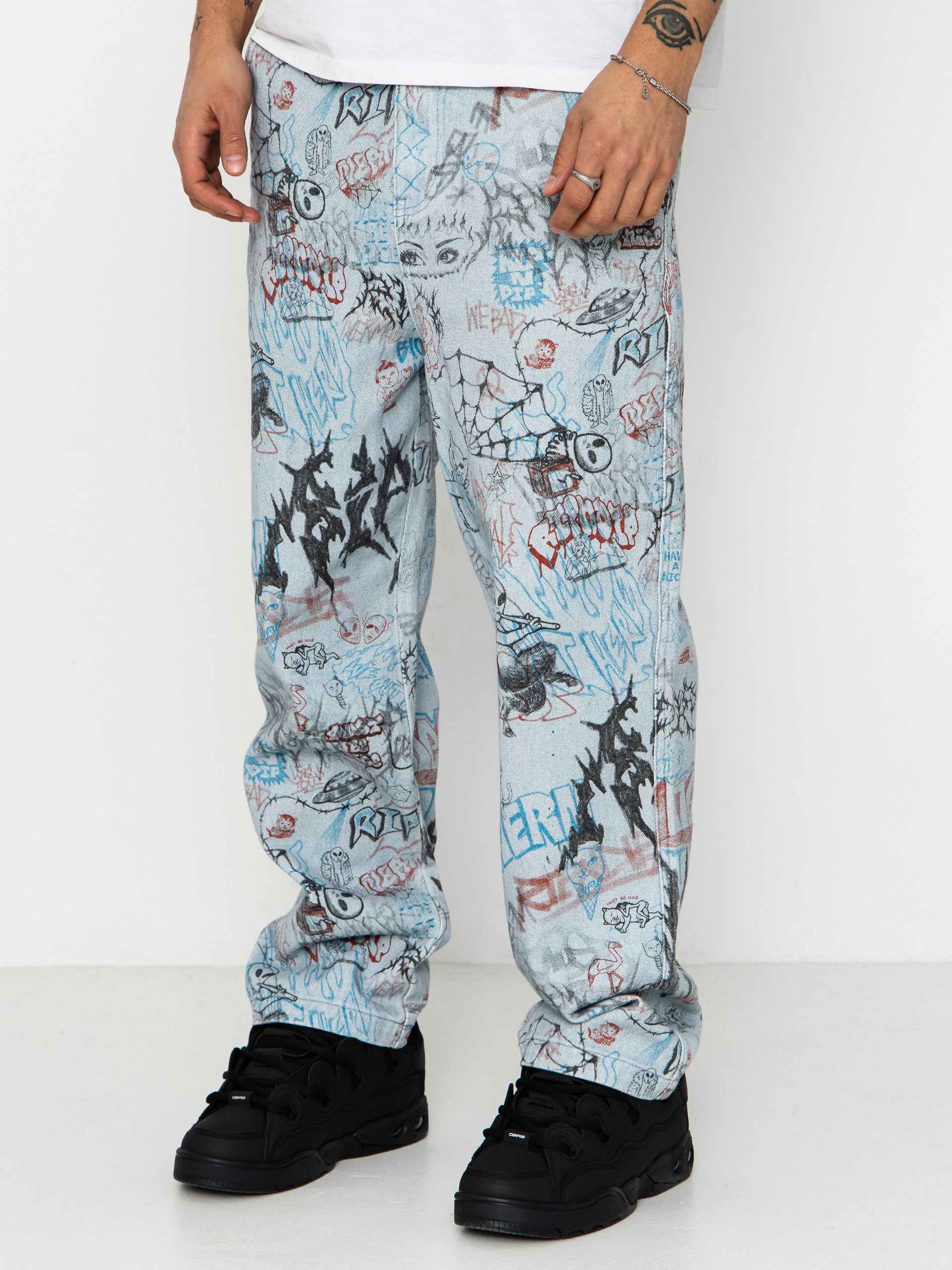 Pantaloni RipNDip Marker Wide Fit (light wash denim)