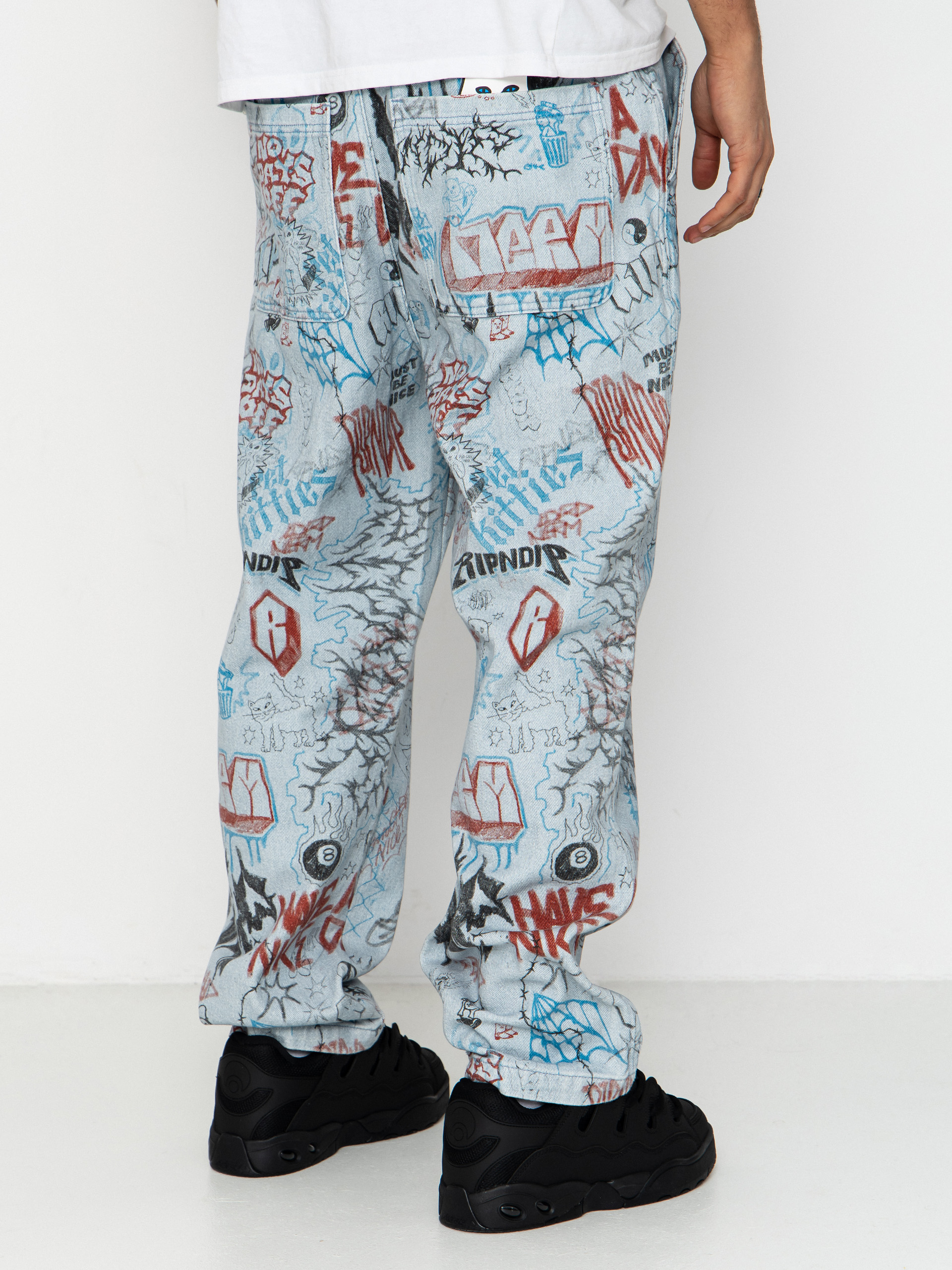 Pantaloni RipNDip Marker Wide Fit (light wash denim)