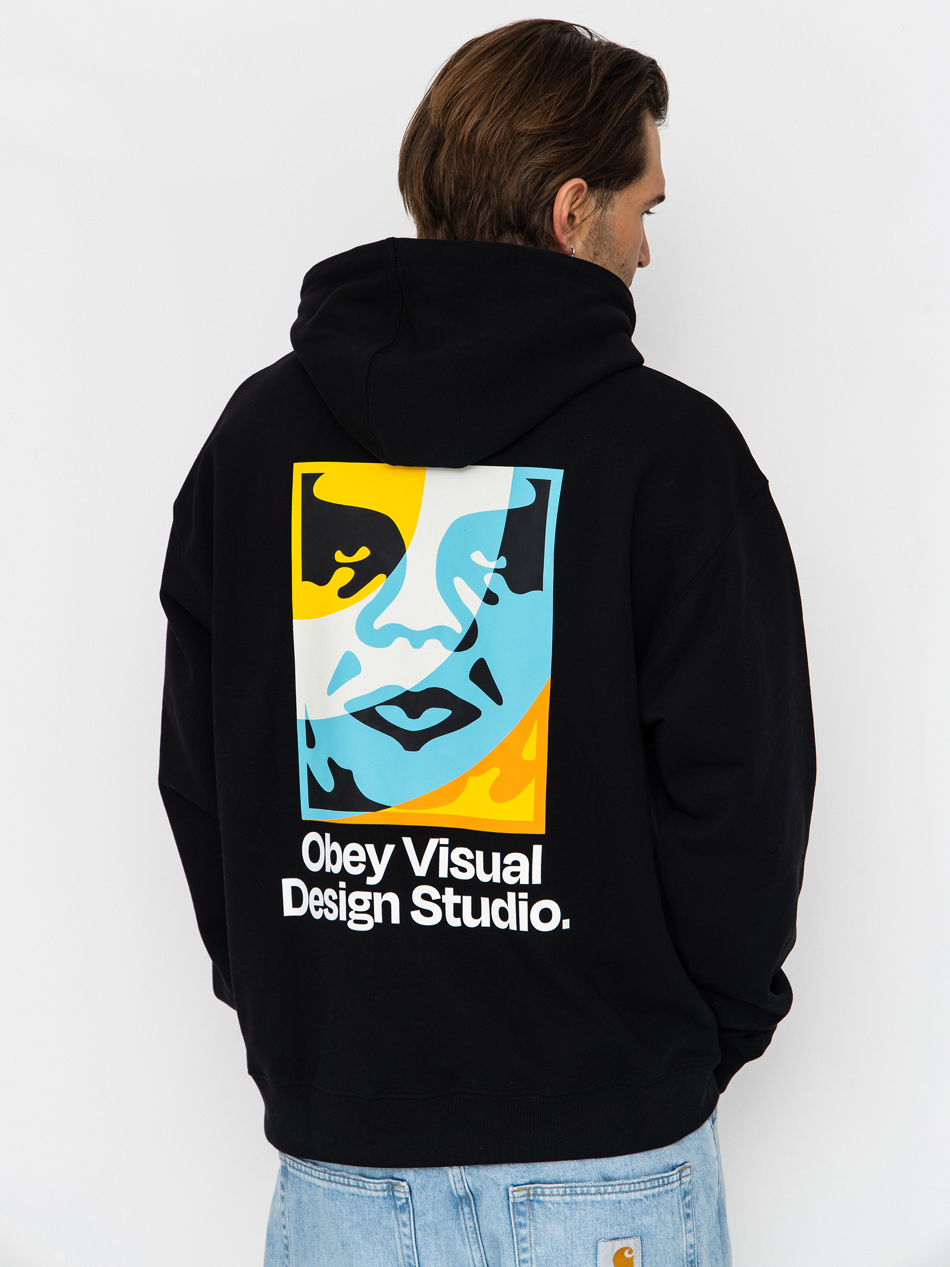 Hanorac cu glugă OBEY Visual Design Studio HD (black)
