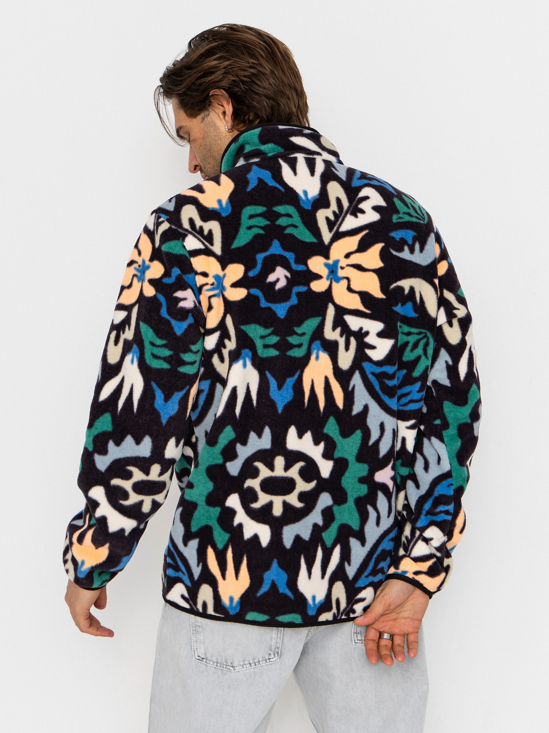 Pentru bărbați Hanorac din fleece Patagonia Lightweight Synchilla Snap T (kaleido/black)