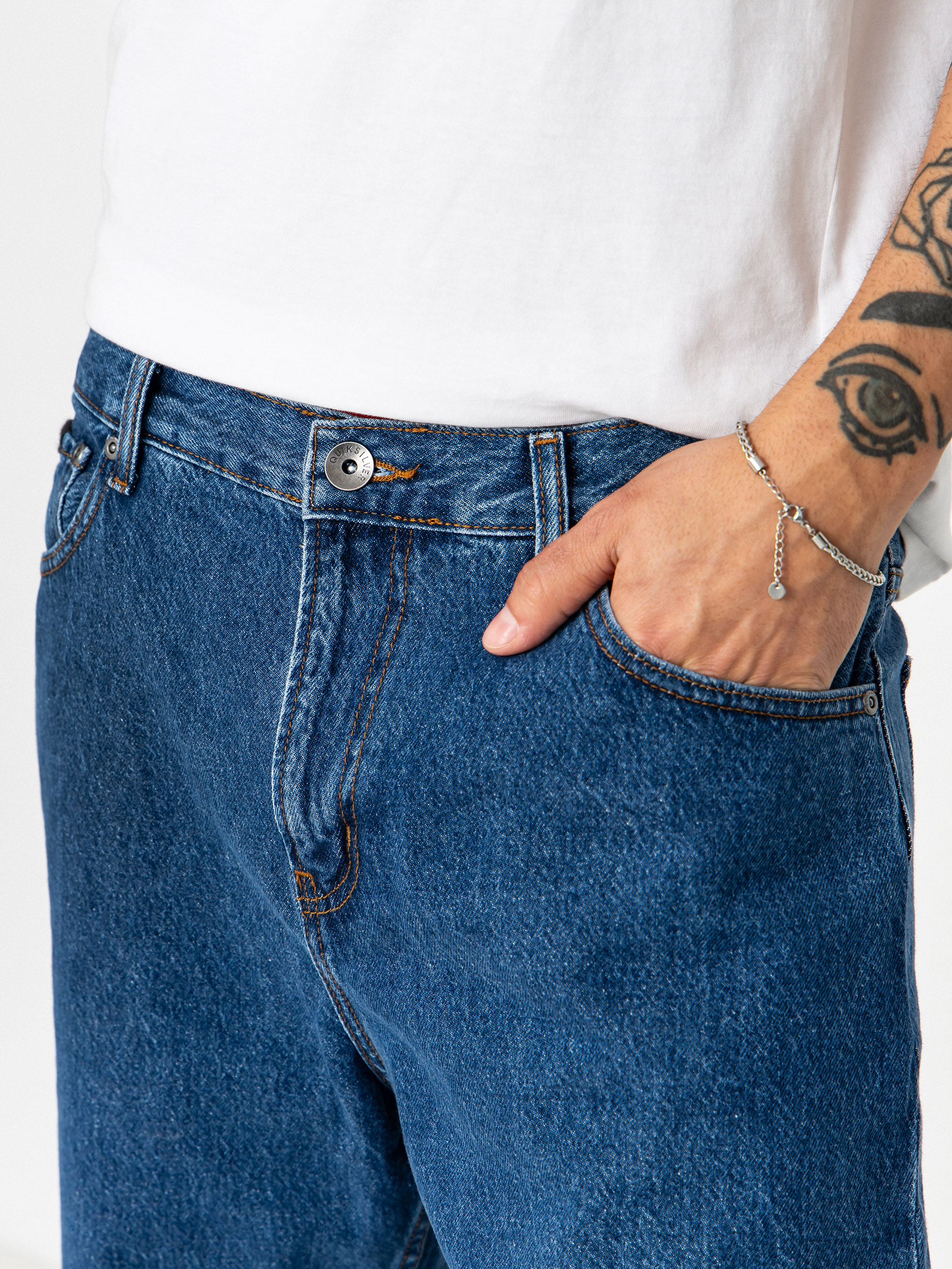 Pantaloni Quiksilver Baggy Denim (stone indigo)