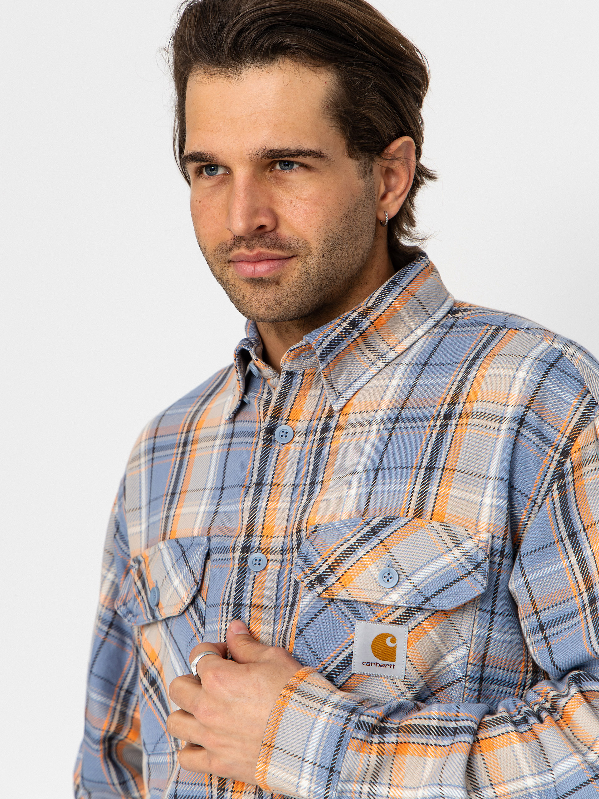 Cămașă Carhartt WIP Tunick (tunick check/gentle blue)