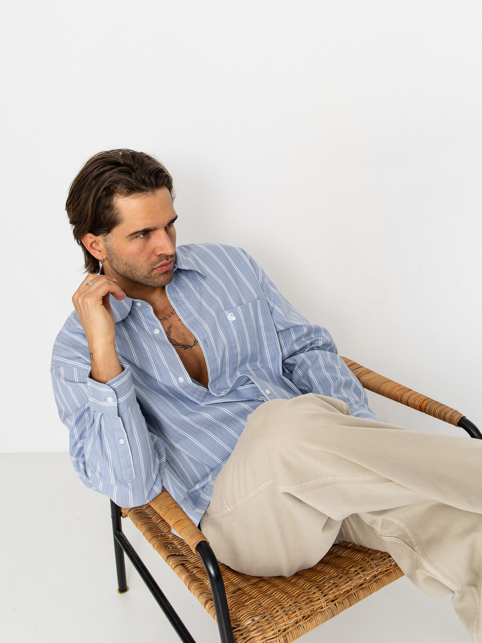 Cămașă Carhartt WIP Beale (beale stripe/gentle blue/white)