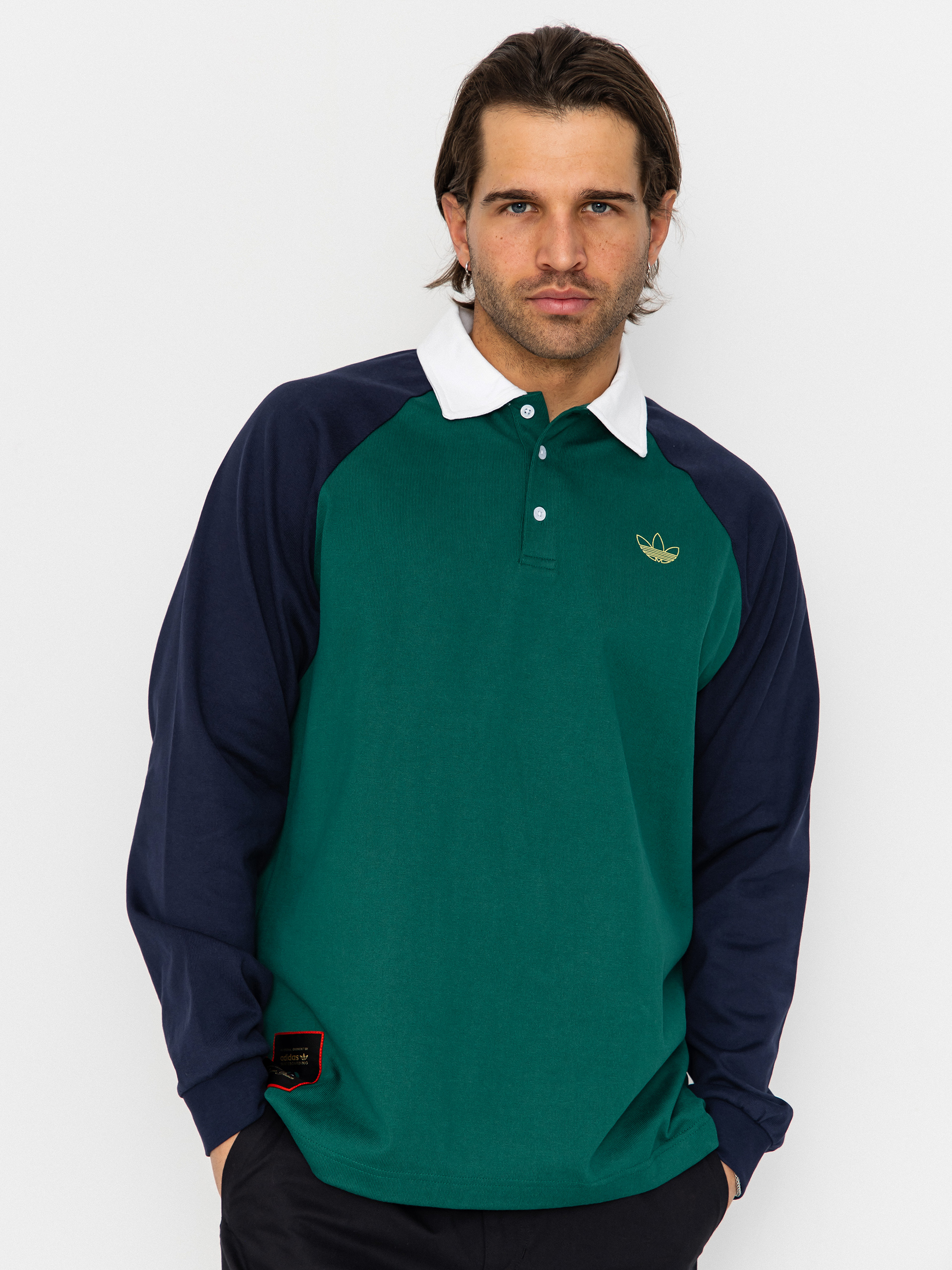 Longsleeve adidas Tyshawn Rugby (cgreen/legink)