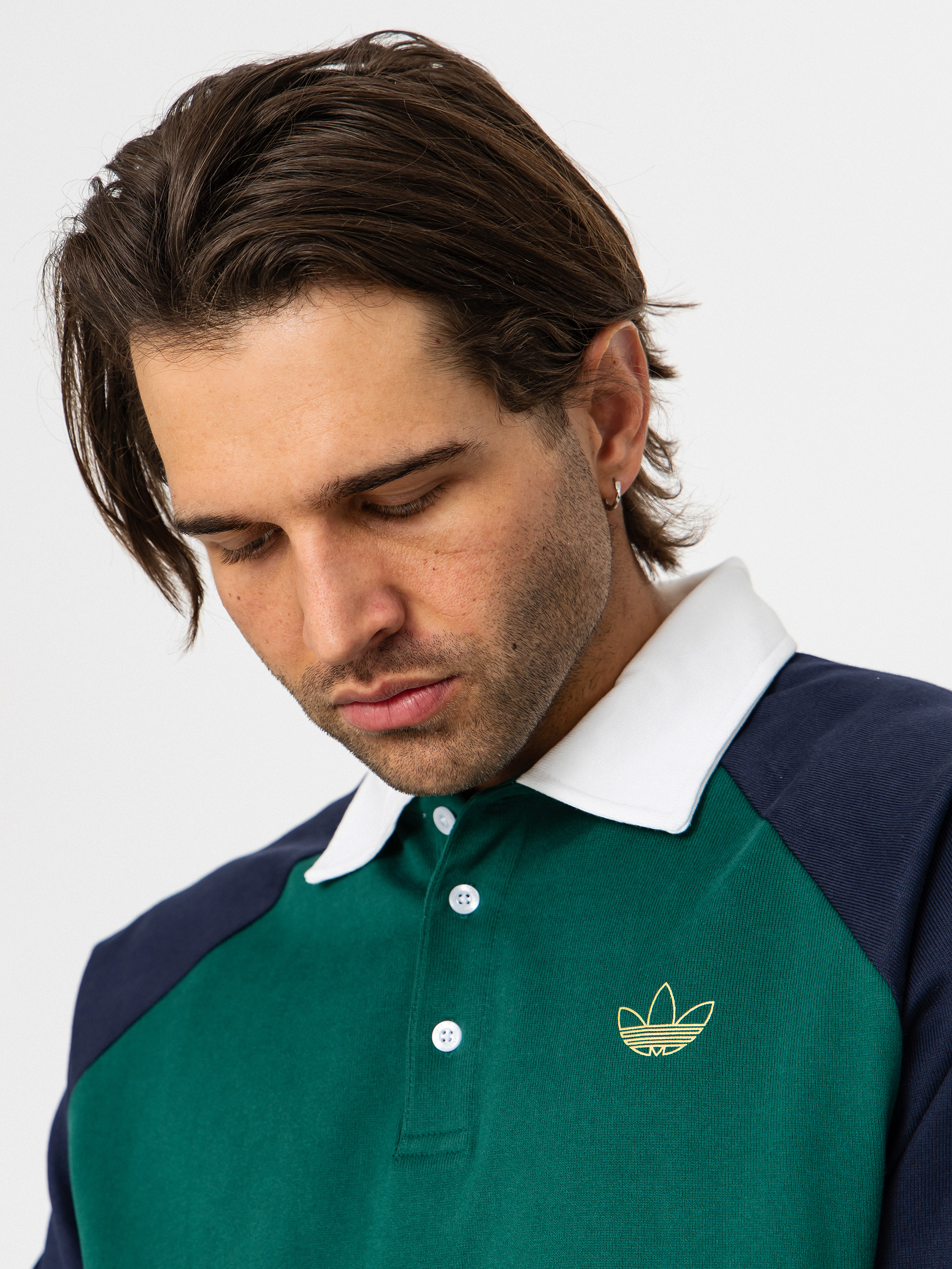 Longsleeve adidas Tyshawn Rugby (cgreen/legink)