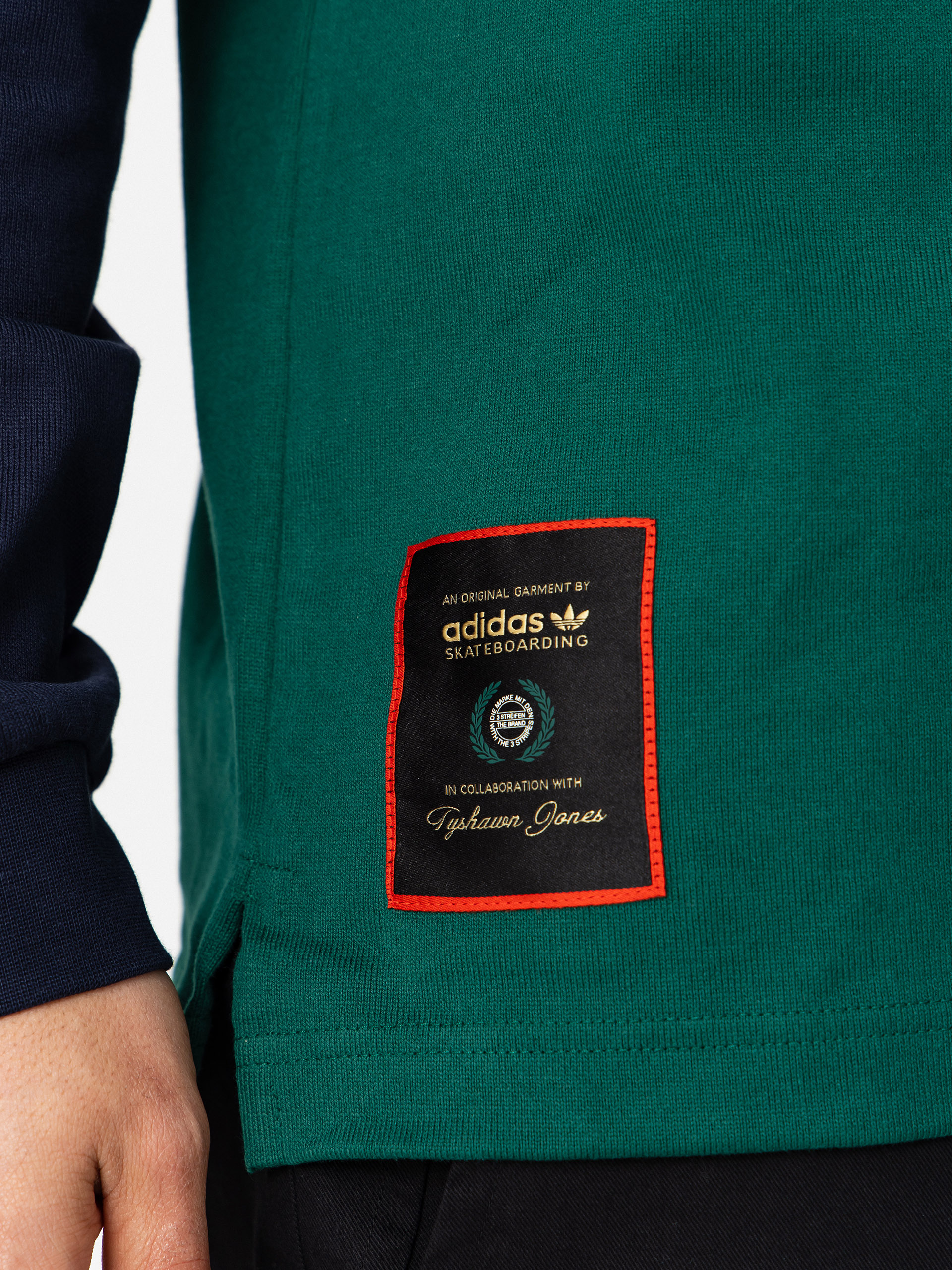 Longsleeve adidas Tyshawn Rugby (cgreen/legink)