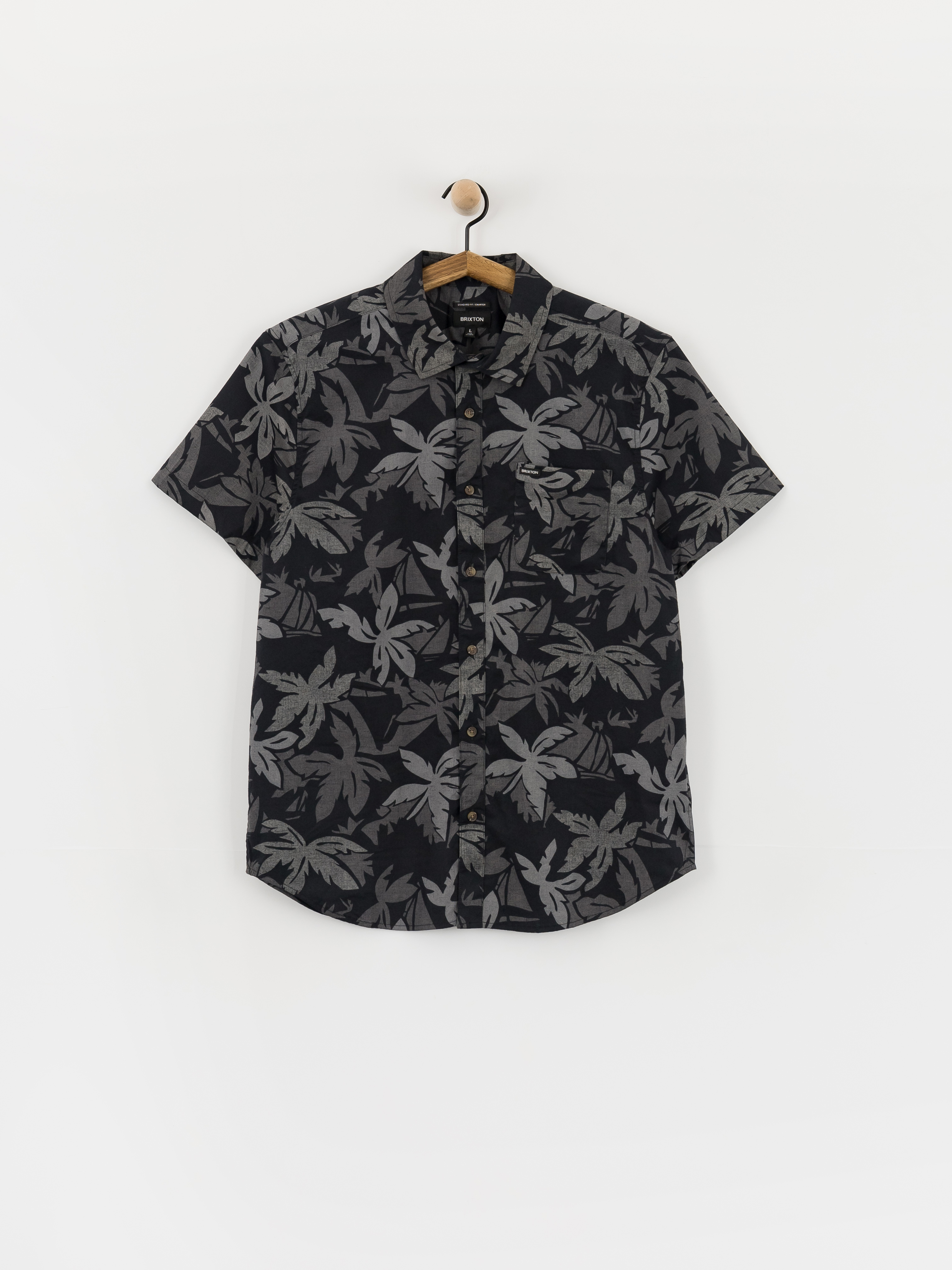Cu0103mau0219u0103 Brixton Charter Print (black/trooper/future grey palm)