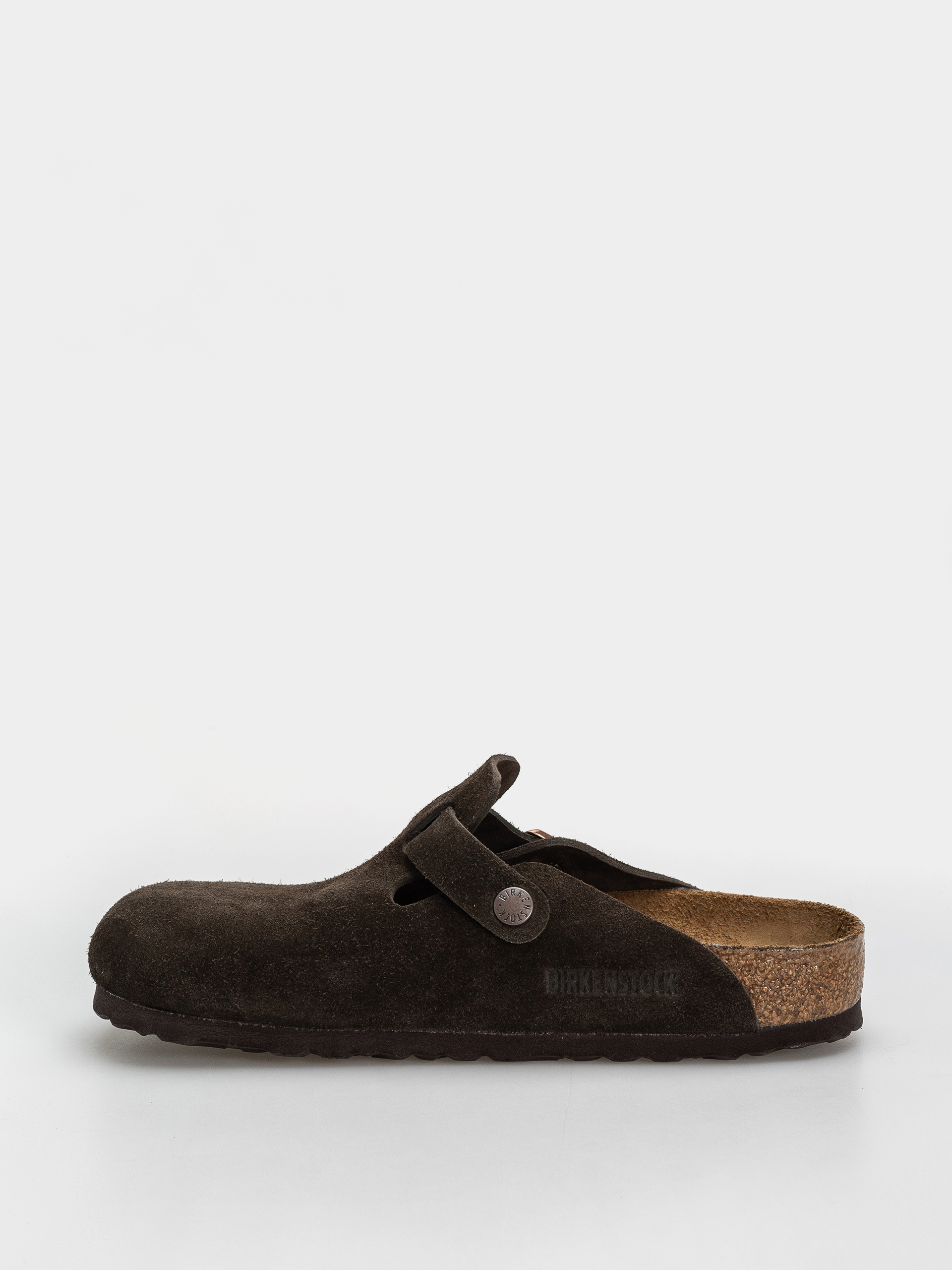 Șlapi Birkenstock Boston Suede Leather Regular (mocca)
