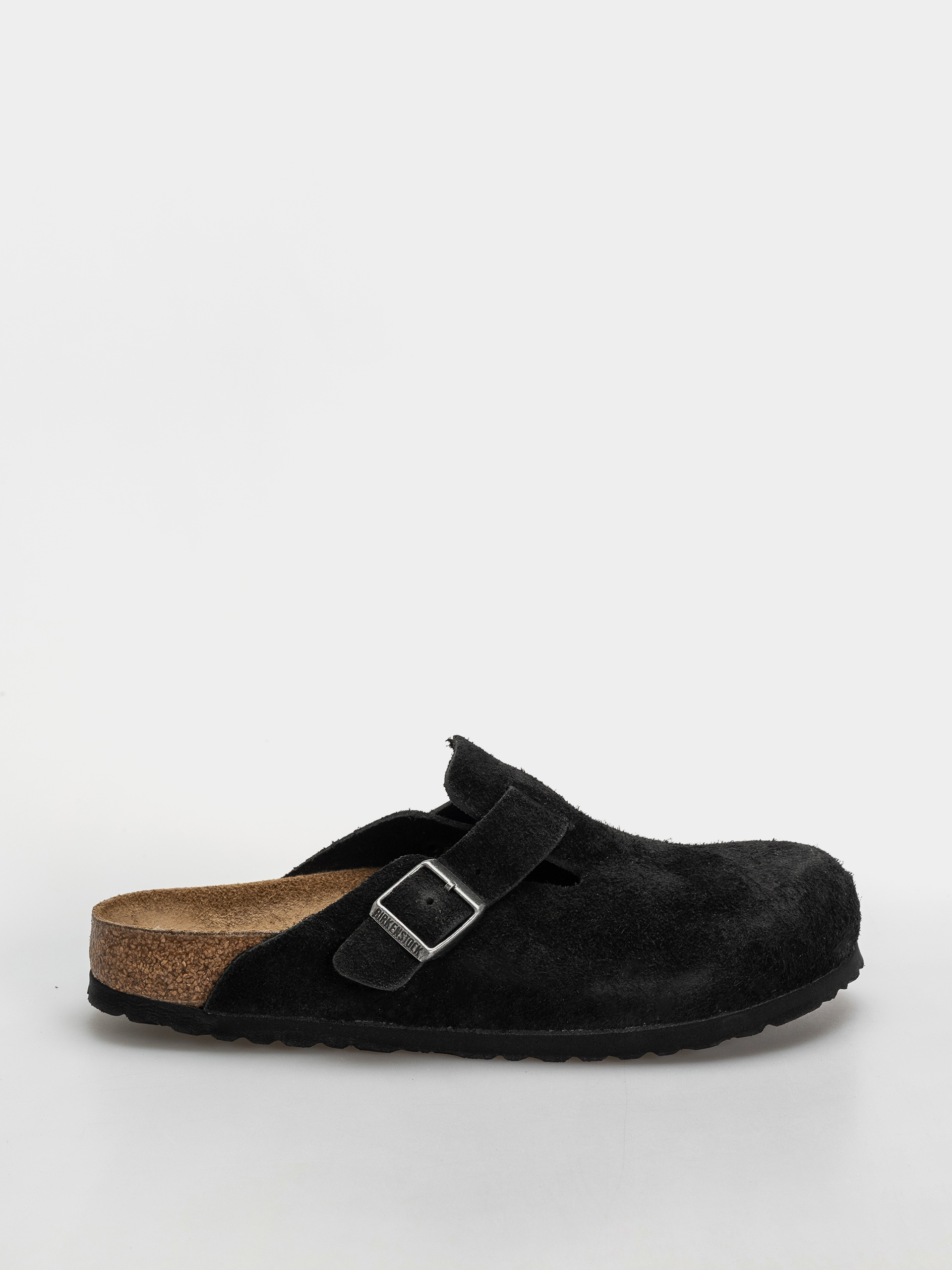 u0218lapi Birkenstock Boston Suede Leather Narrow (black)
