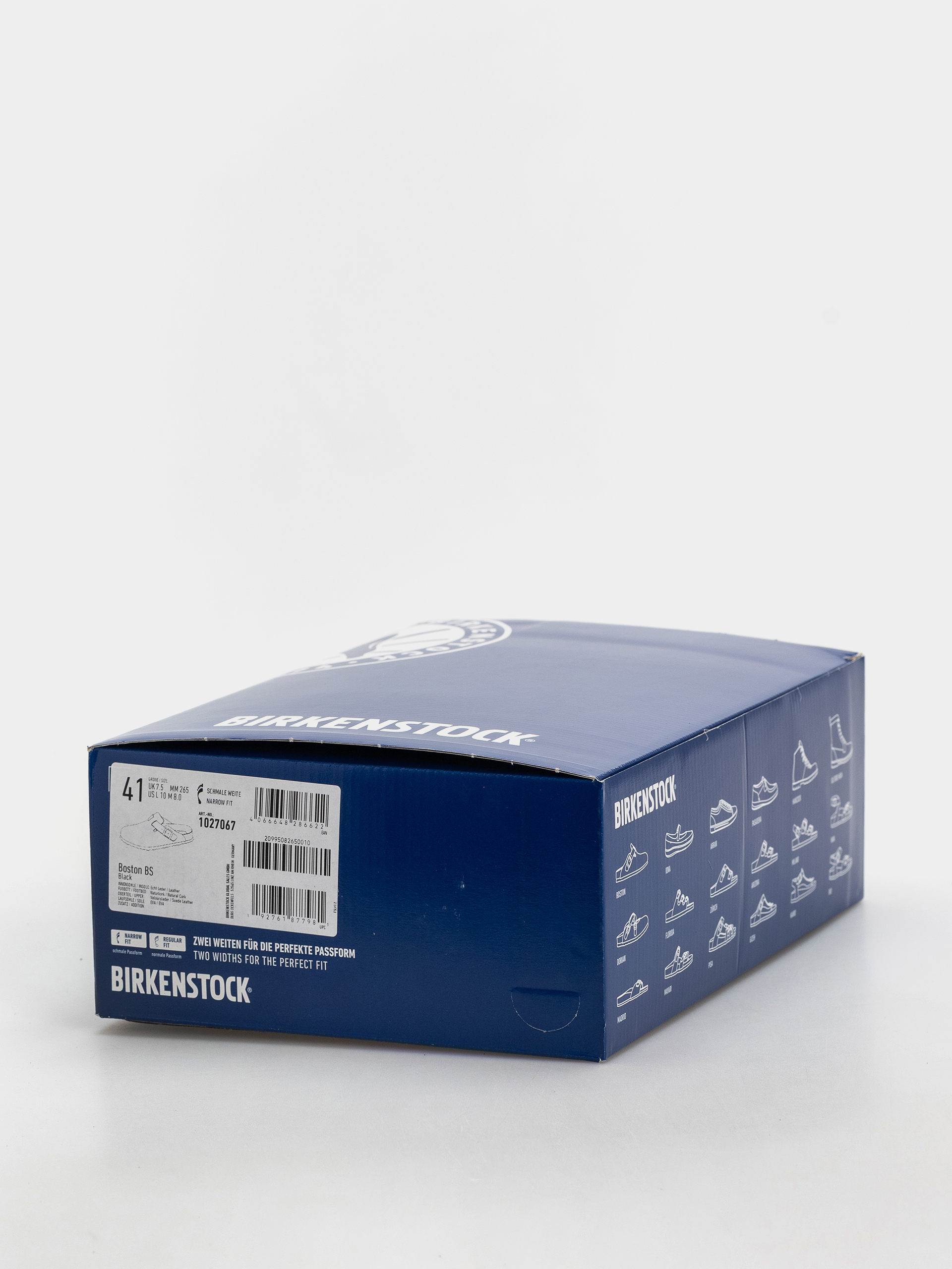 Șlapi Birkenstock Boston Suede Leather Narrow (black)