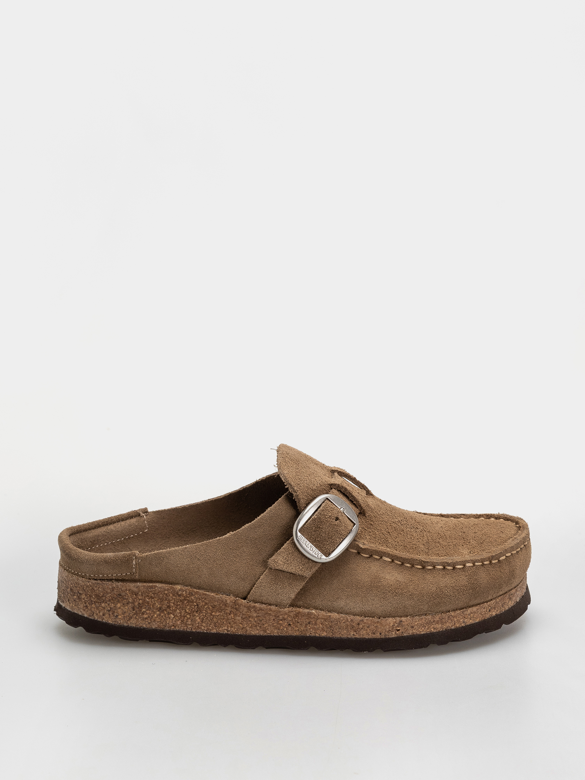 Șlapi Birkenstock Buckley Suede Leather Narrow Wmn - maro (gray taupe)