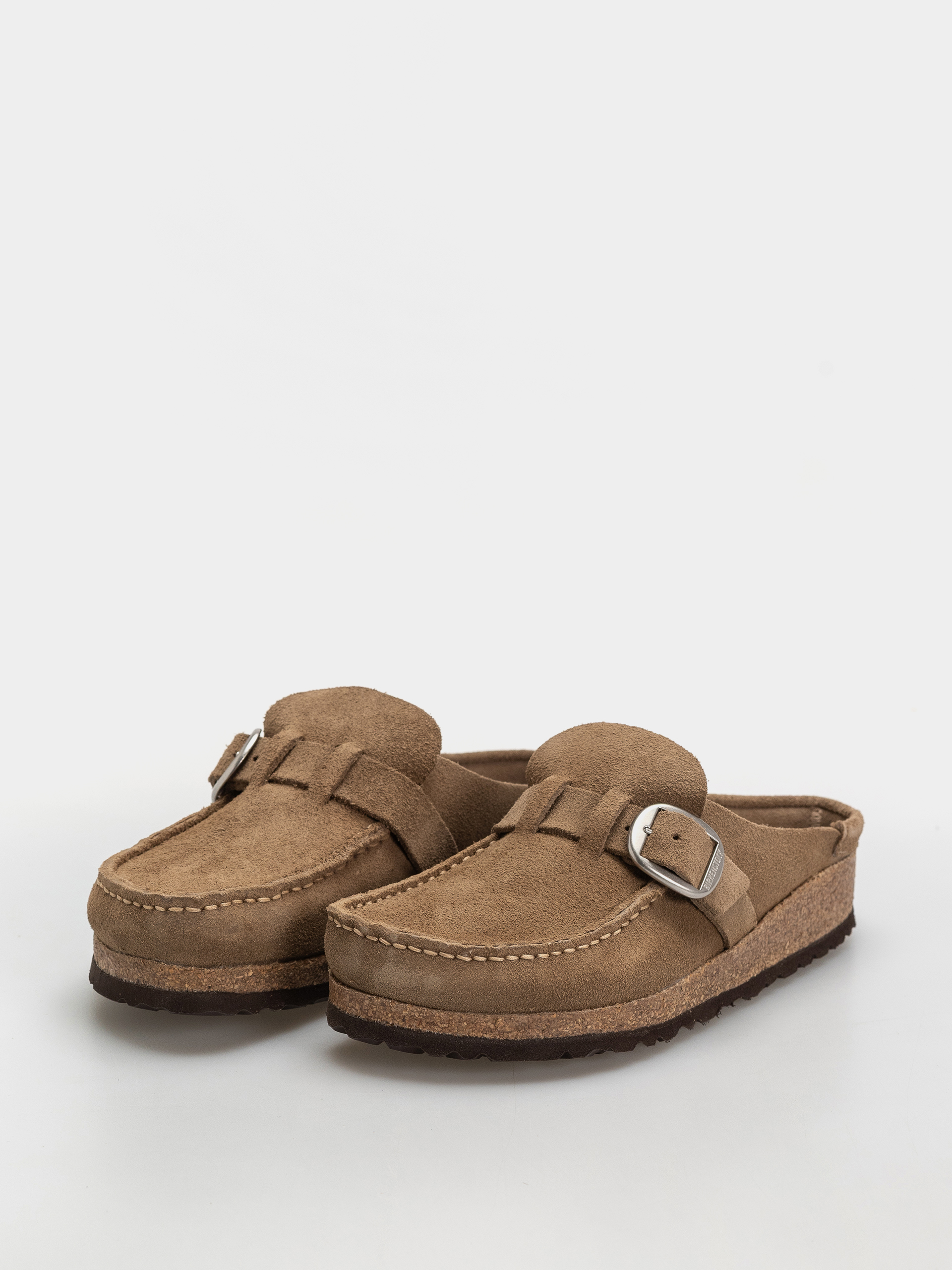 Șlapi Birkenstock Buckley Suede Leather Narrow Wmn (gray taupe)
