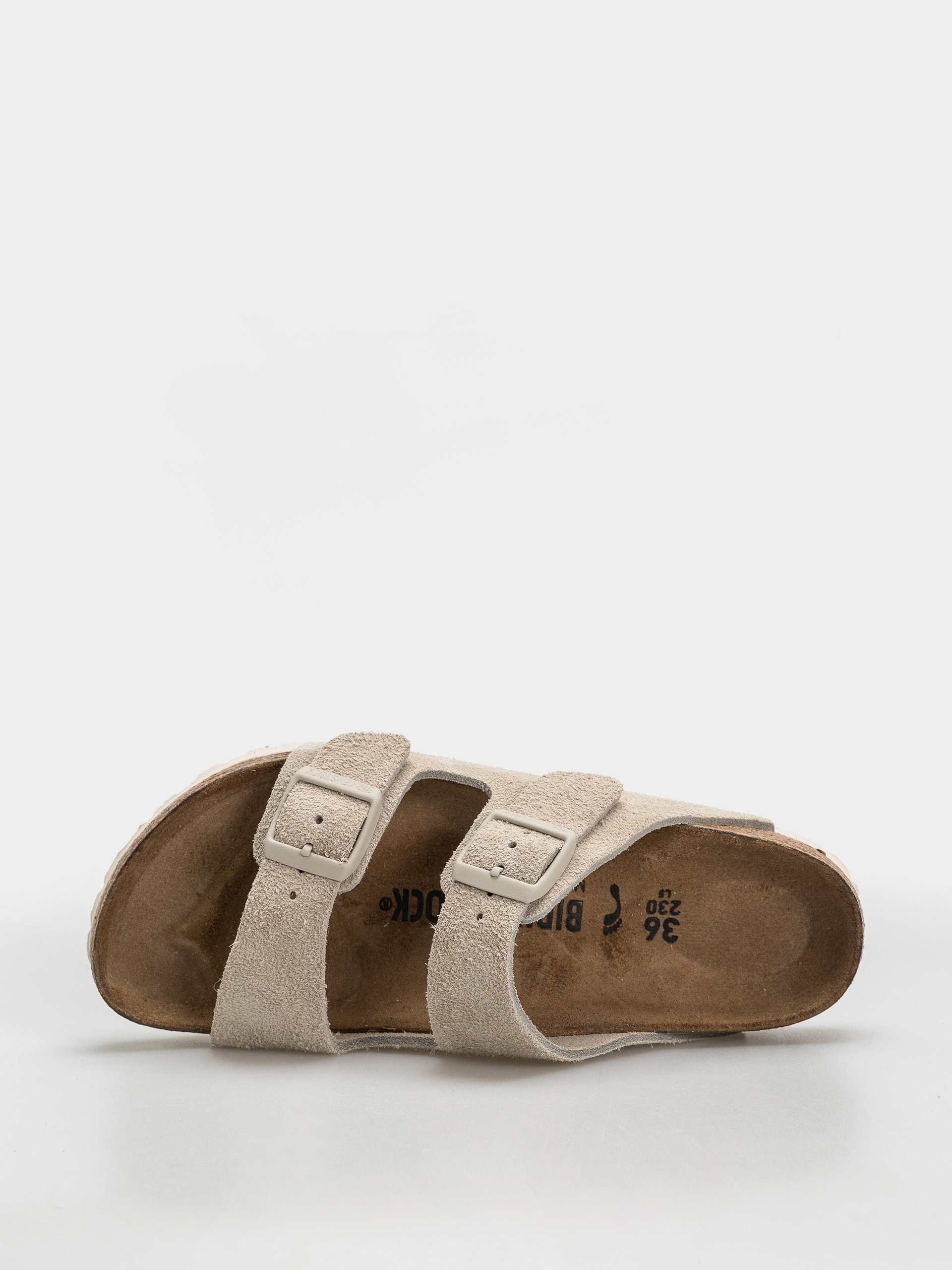 Șlapi Birkenstock Arizona Suede Leather Narrow (oyster)
