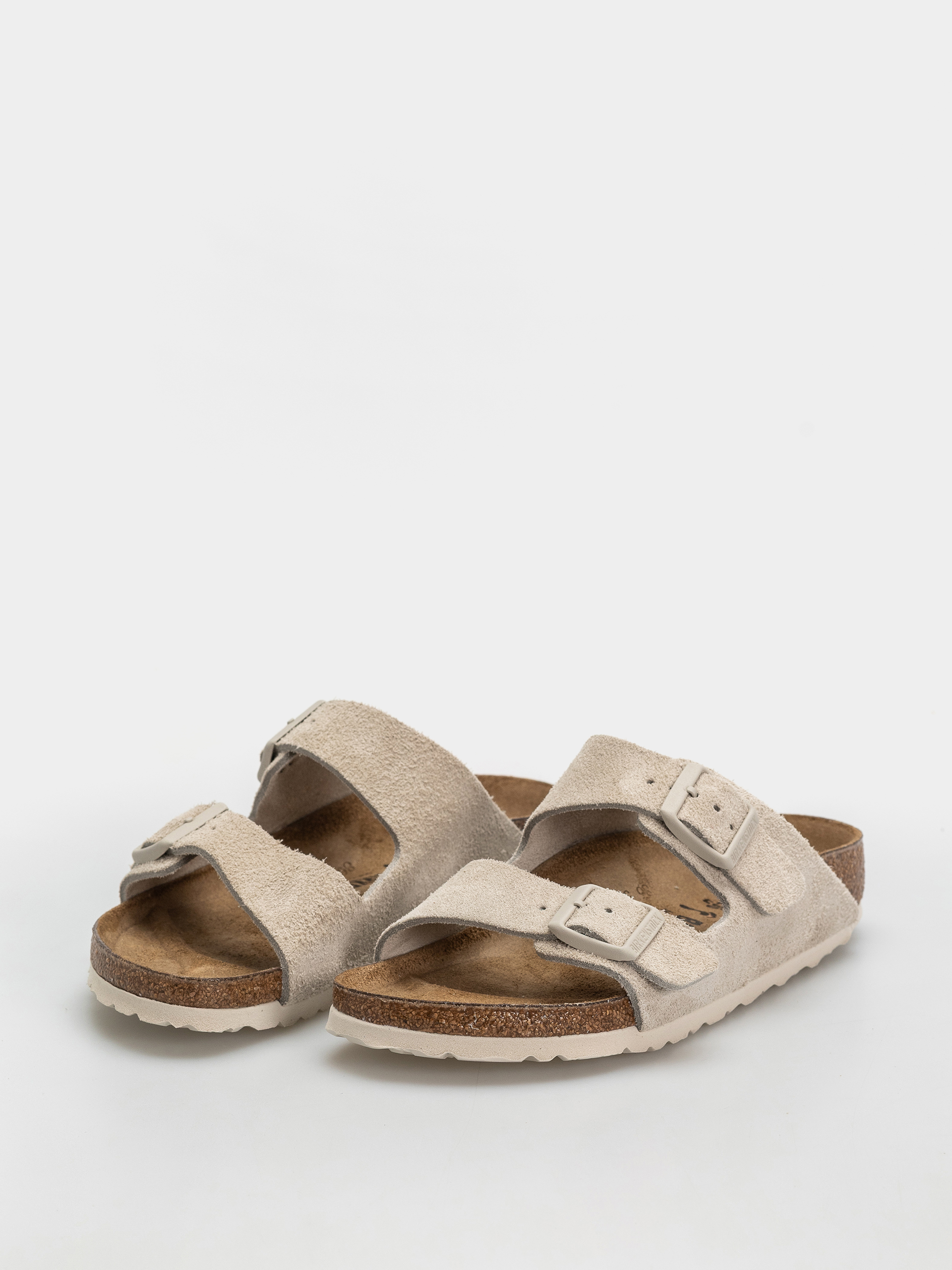 Șlapi Birkenstock Arizona Suede Leather Narrow (oyster)