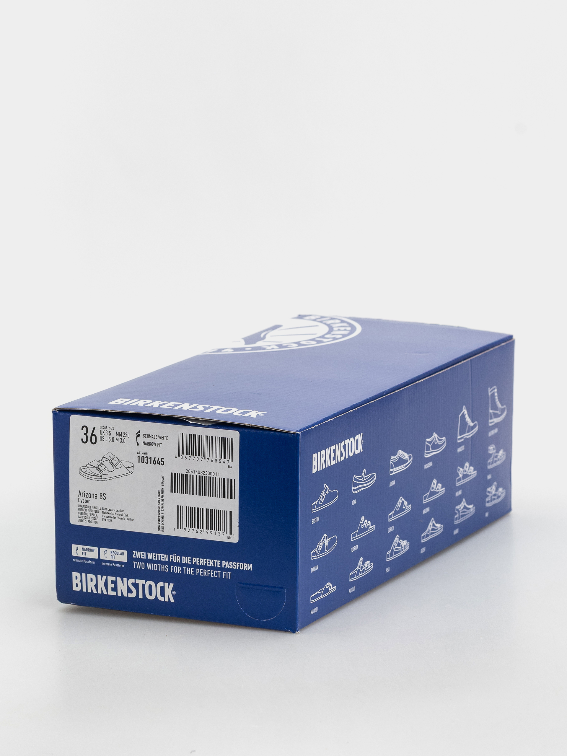 Șlapi Birkenstock Arizona Suede Leather Narrow (oyster)