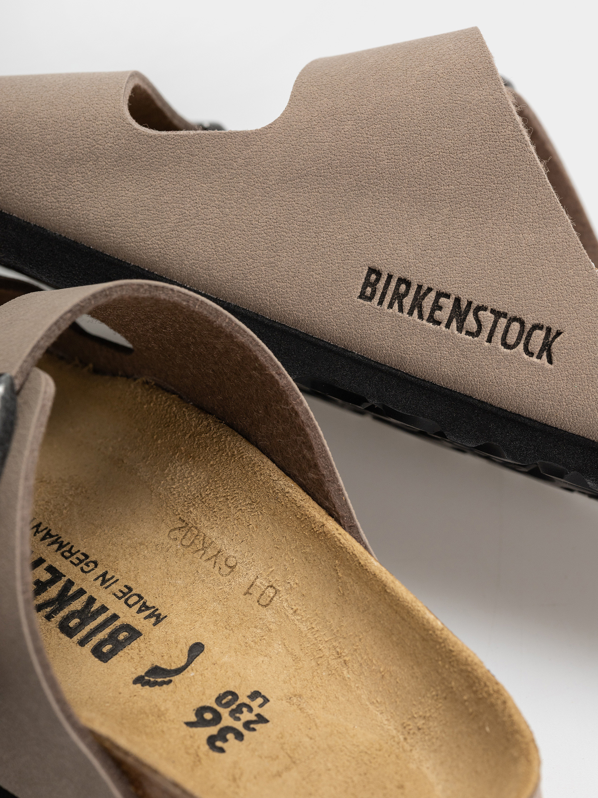 Șlapi Birkenstock Arizona Birkibuc Narrow (gray taupe)