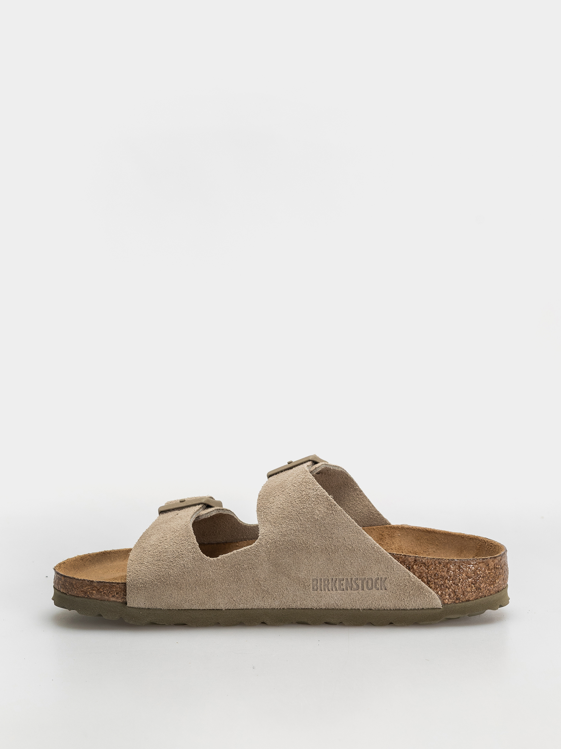 Șlapi Birkenstock Arizona Suede Leather Narrow (faded khaki)