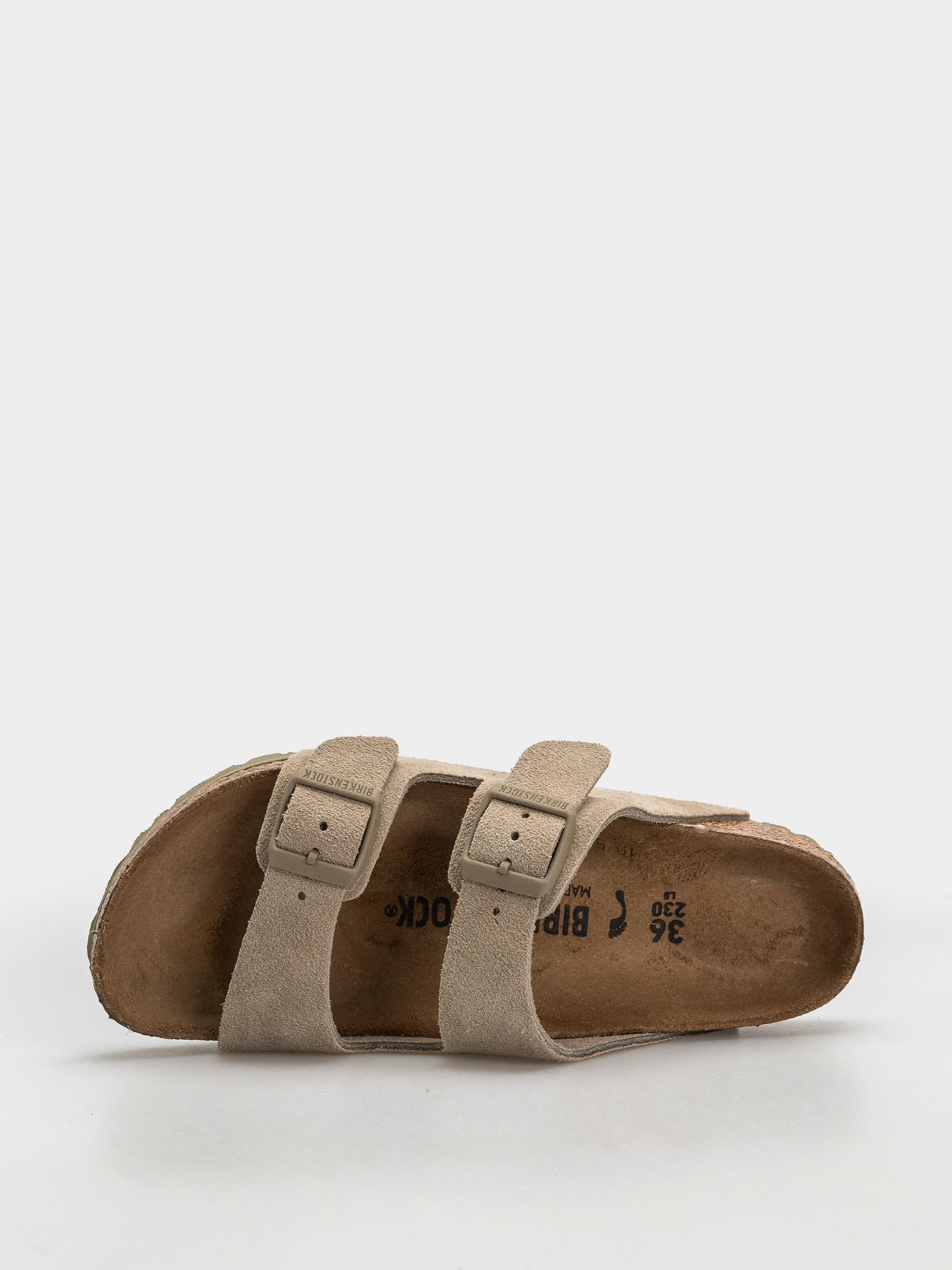 Șlapi Birkenstock Arizona Suede Leather Narrow (faded khaki)