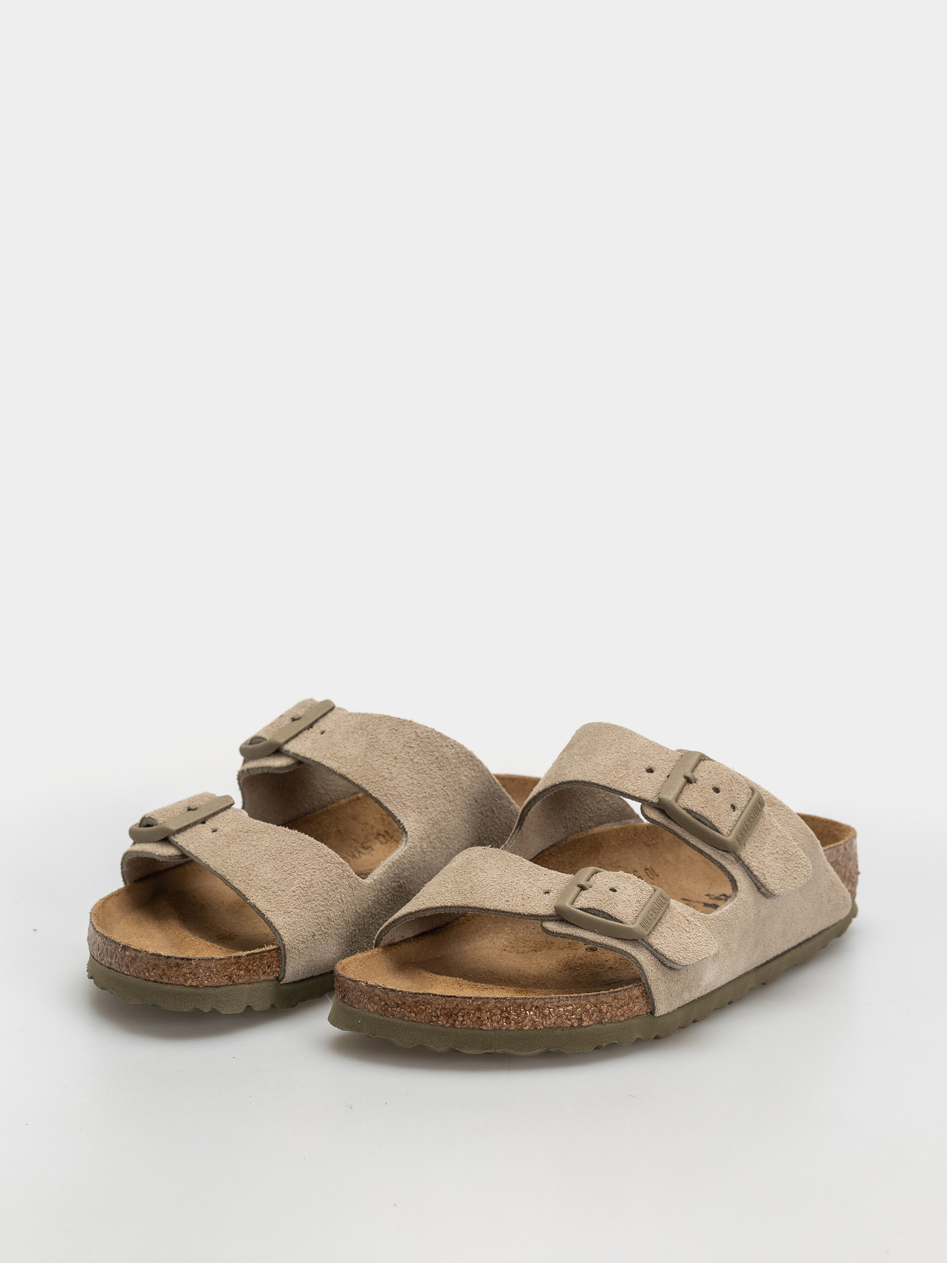 Șlapi Birkenstock Arizona Suede Leather Narrow (faded khaki)