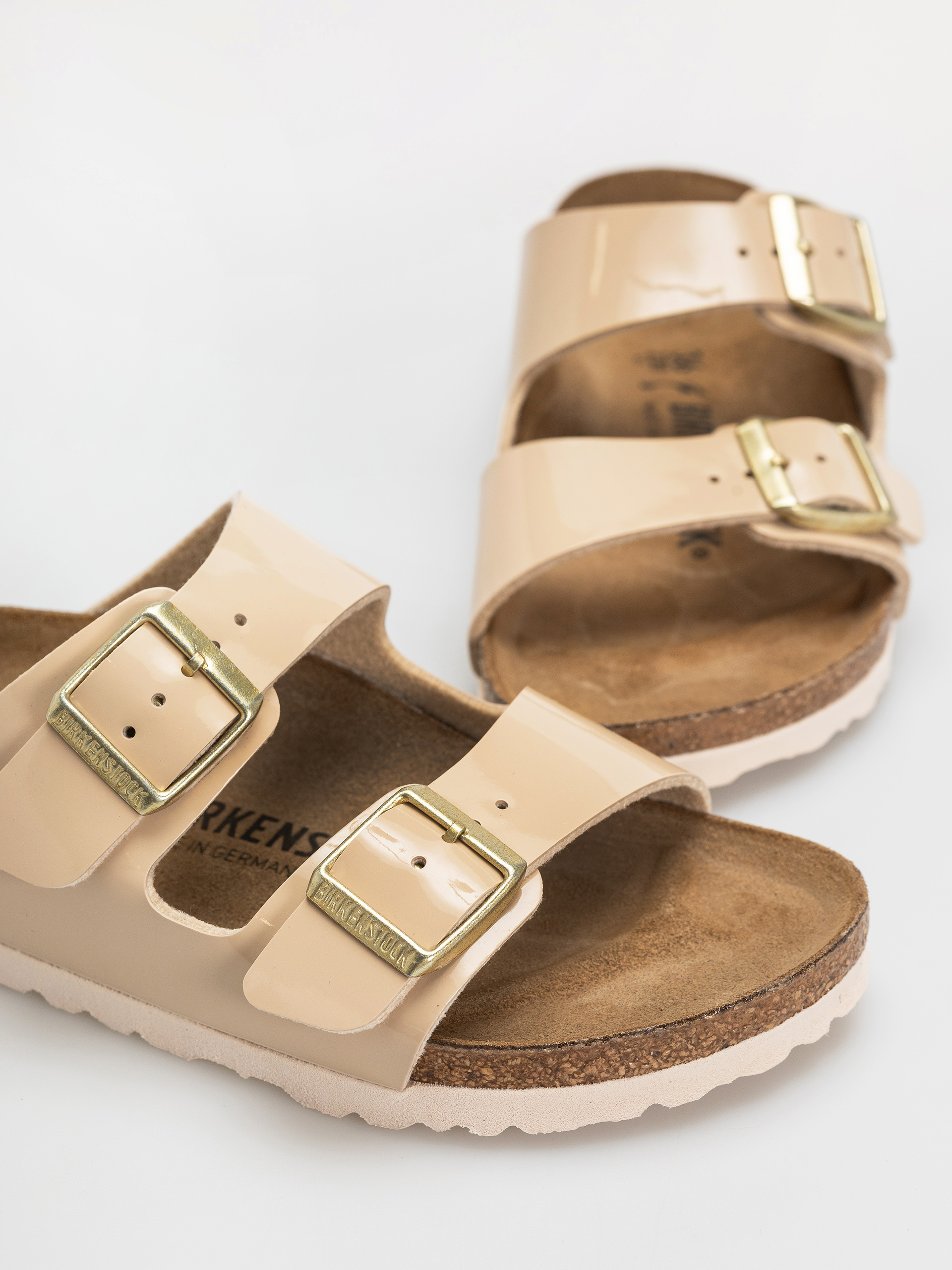 Șlapi Birkenstock Arizona Birko Flor Patent Narrow Wmn (sand)