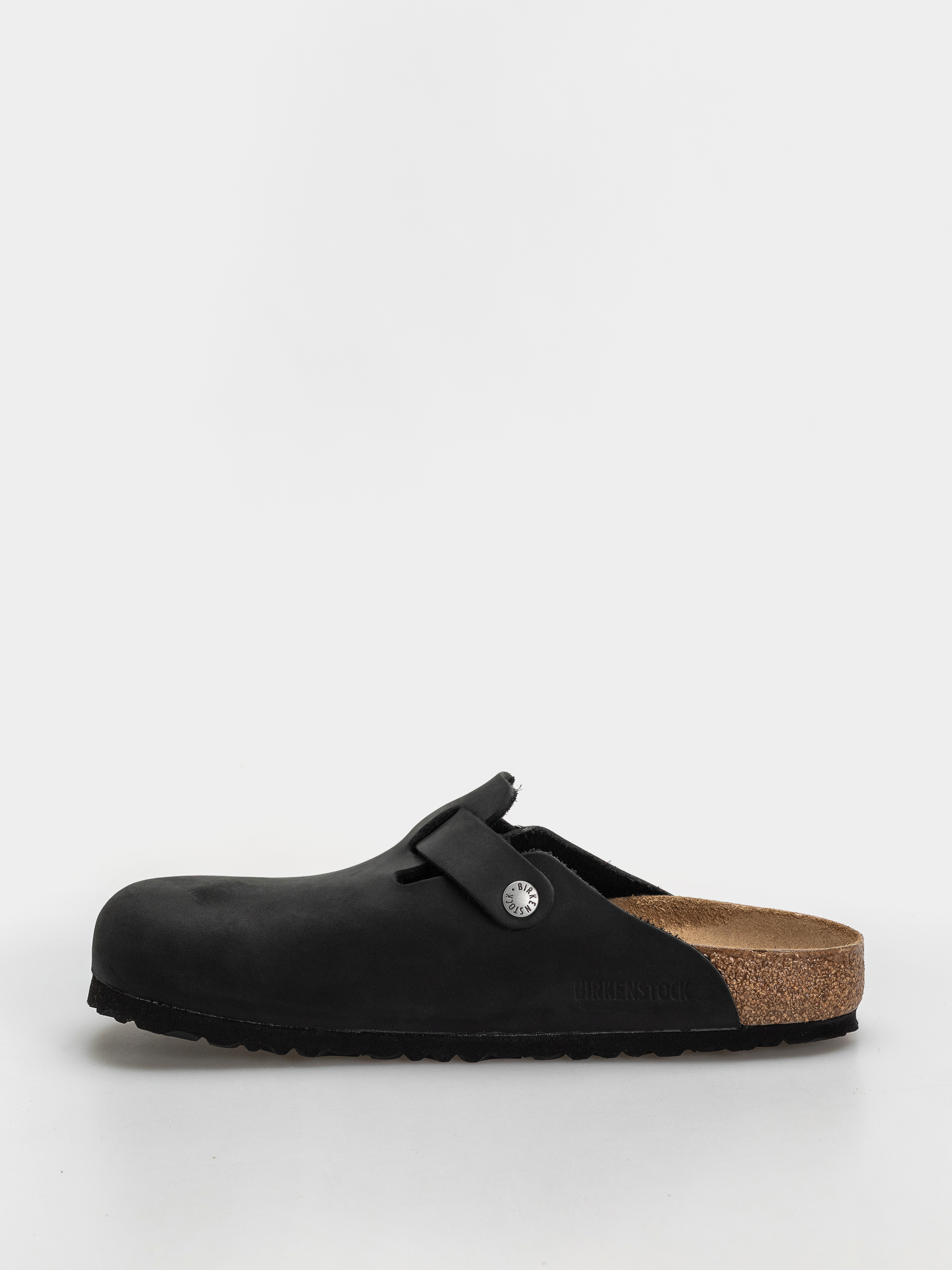 Șlapi Birkenstock Boston Oiled Leather Regular (black)