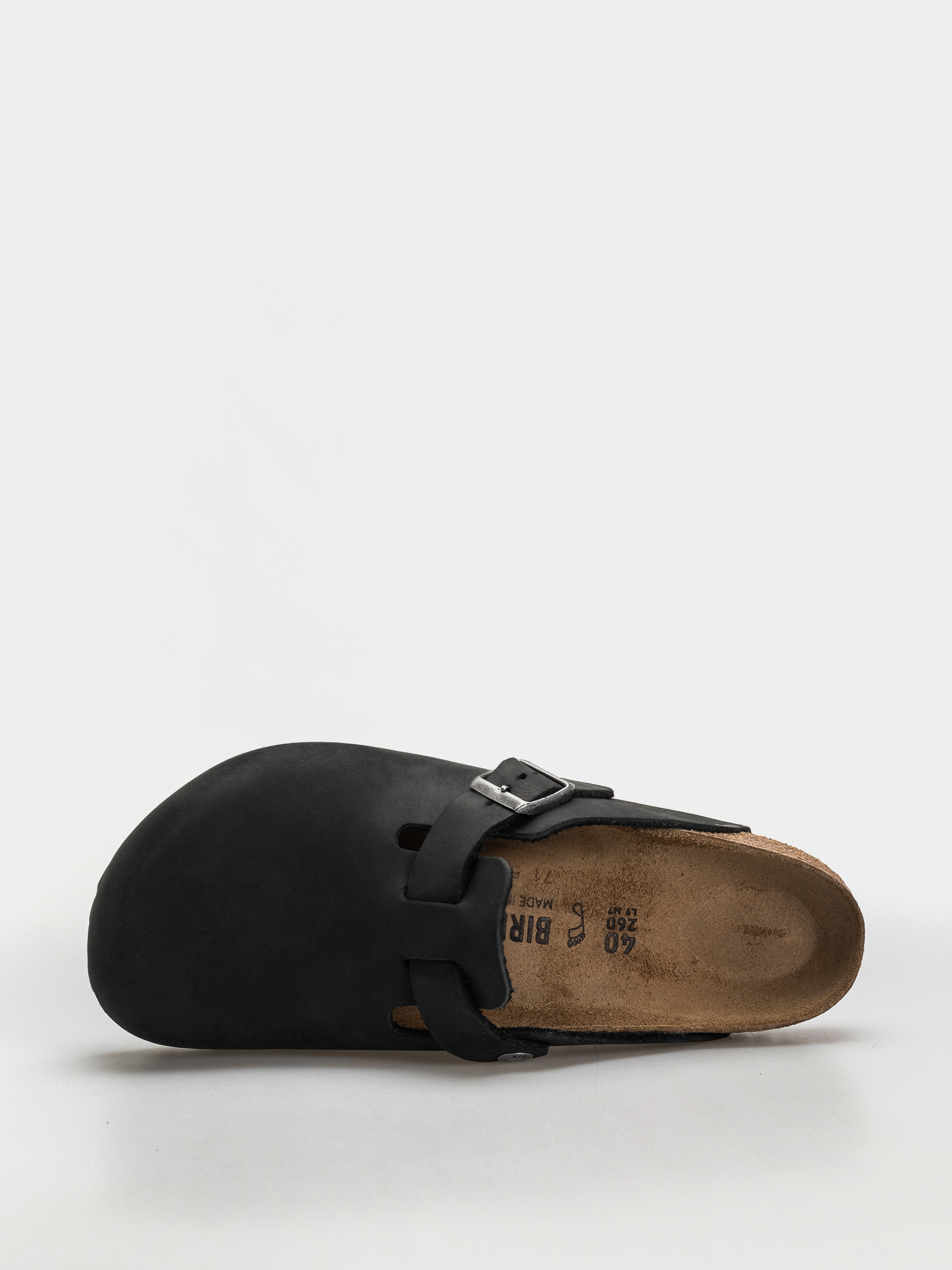 Șlapi Birkenstock Boston Oiled Leather Regular (black)