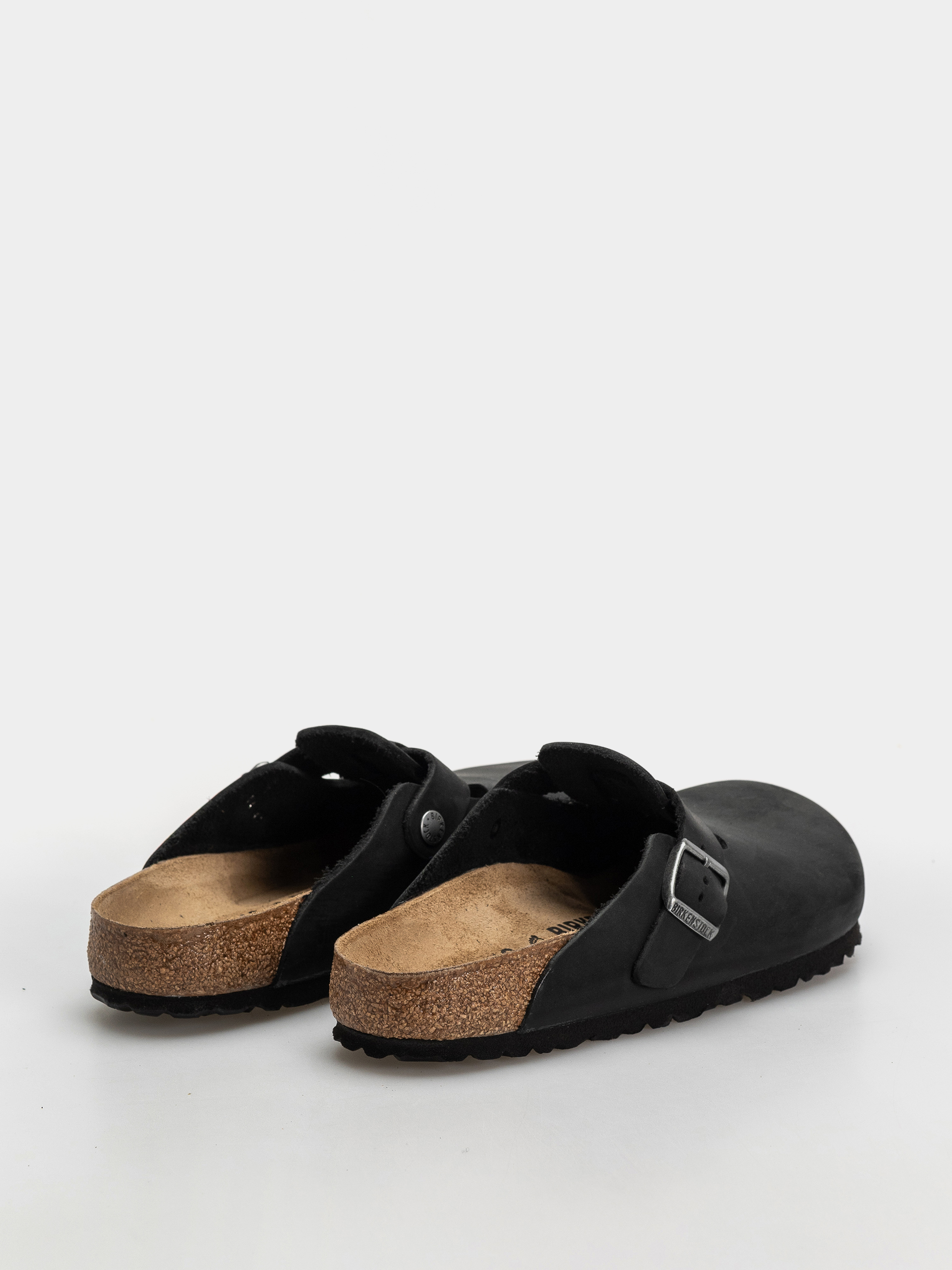 Șlapi Birkenstock Boston Oiled Leather Regular (black)