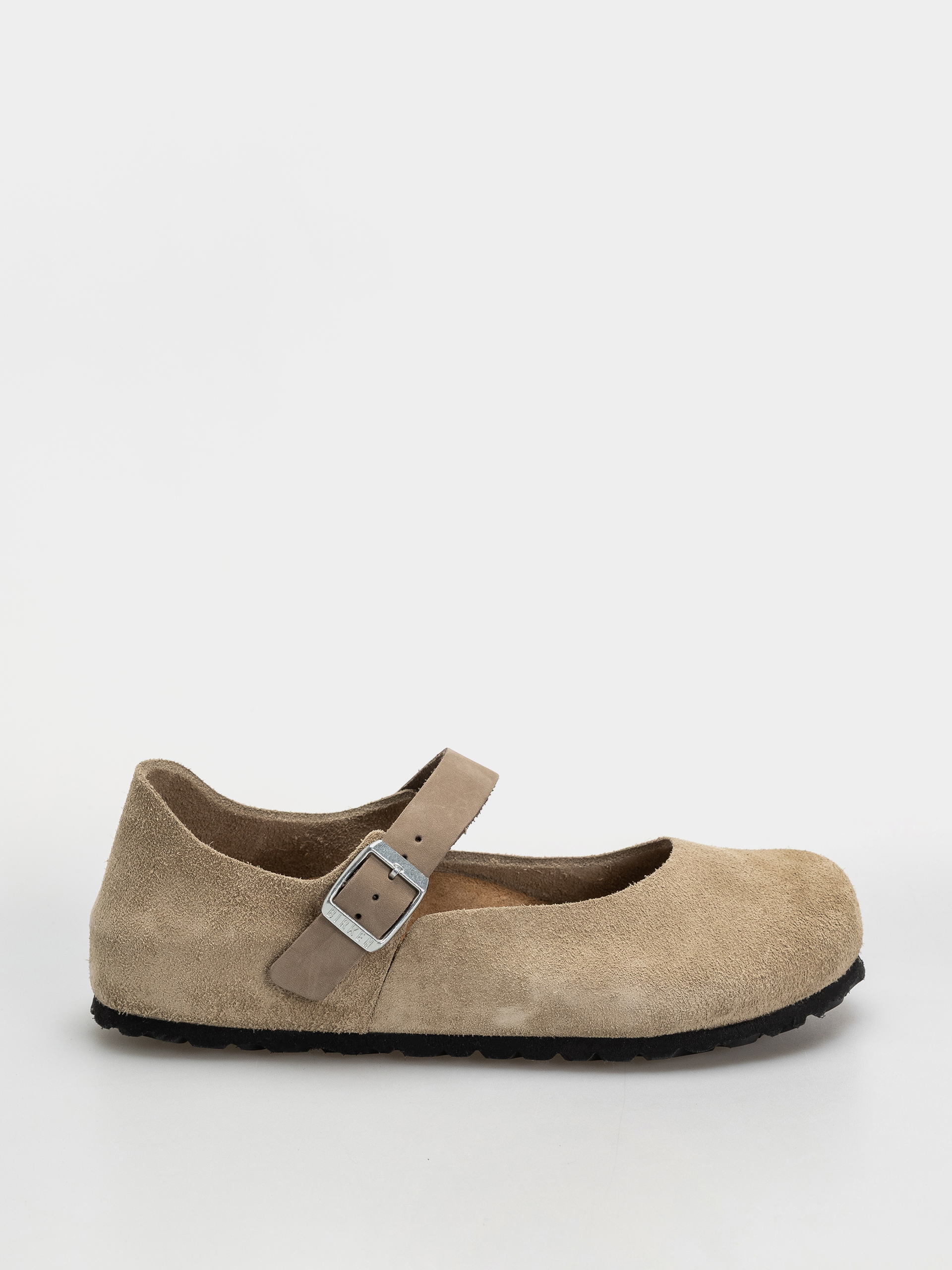 Șlapi Birkenstock Mantova Suede Leather Narrow Wmn (taupe)