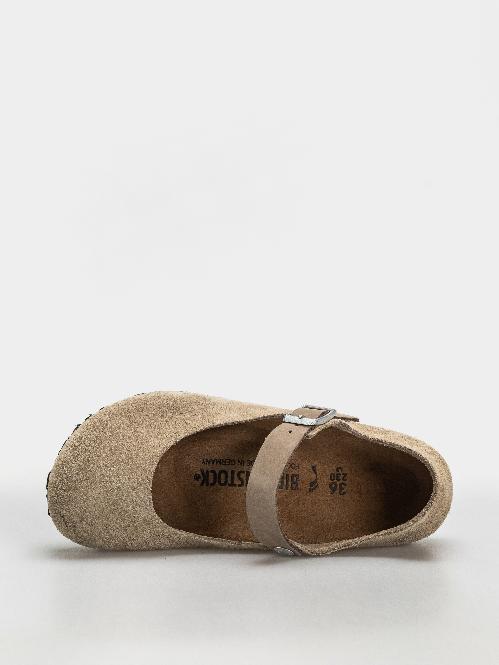 Șlapi Birkenstock Mantova Suede Leather Narrow Wmn (taupe)