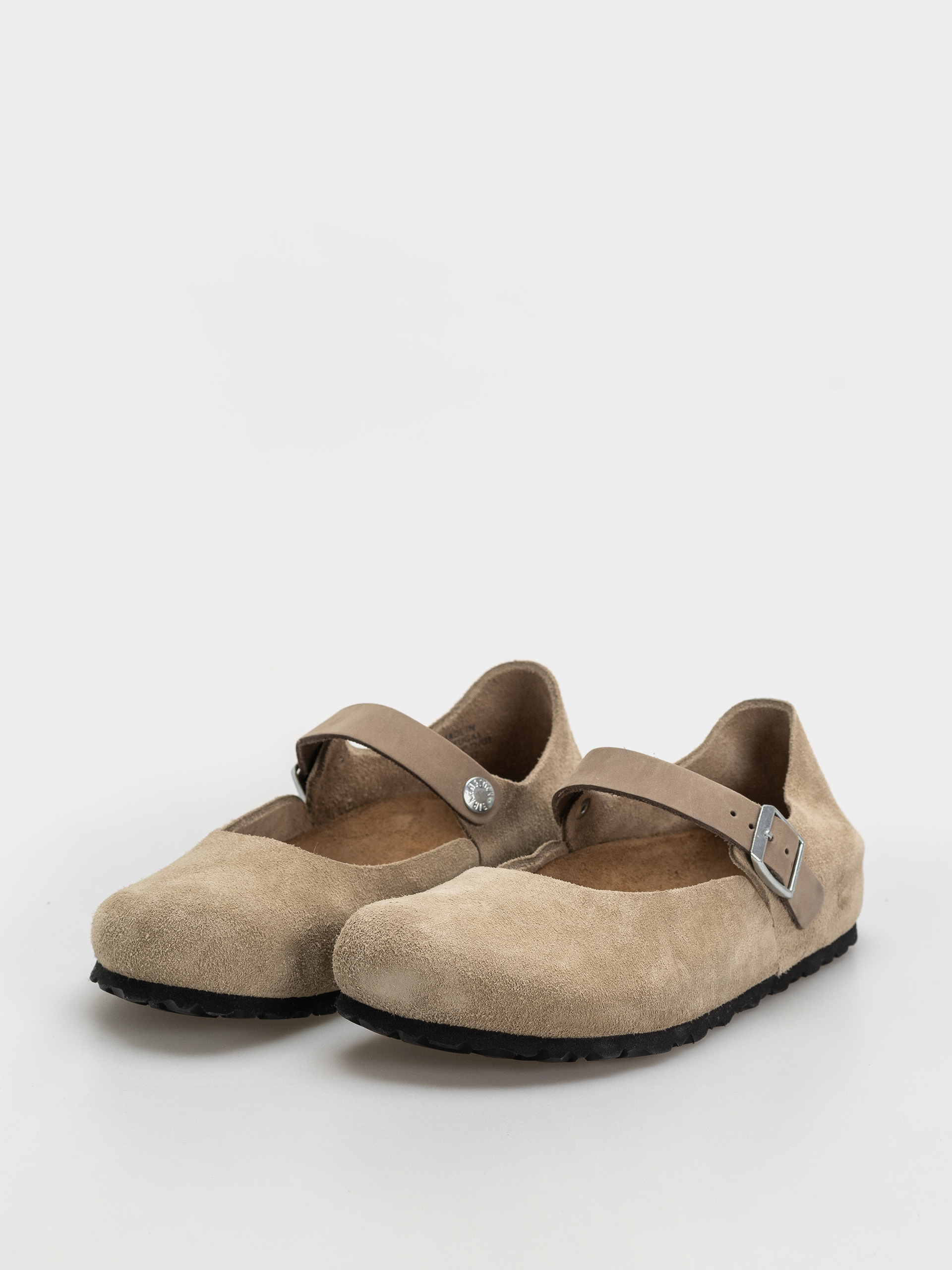 Șlapi Birkenstock Mantova Suede Leather Narrow Wmn (taupe)
