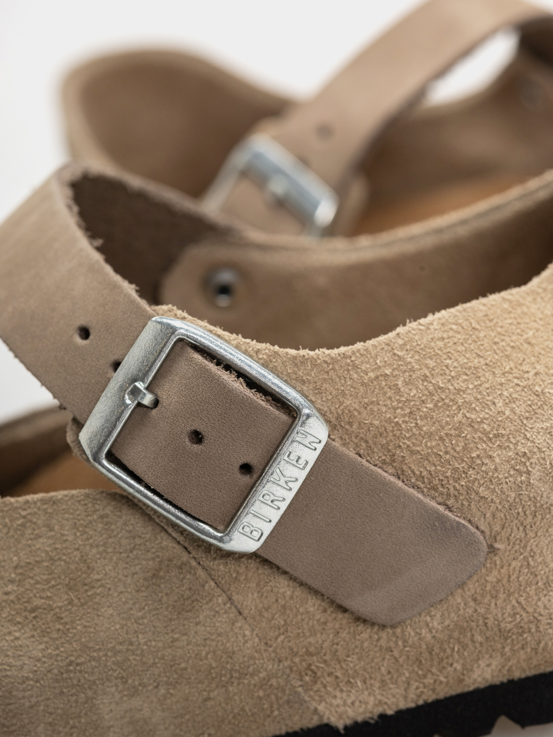 Șlapi Birkenstock Mantova Suede Leather Narrow Wmn (taupe)