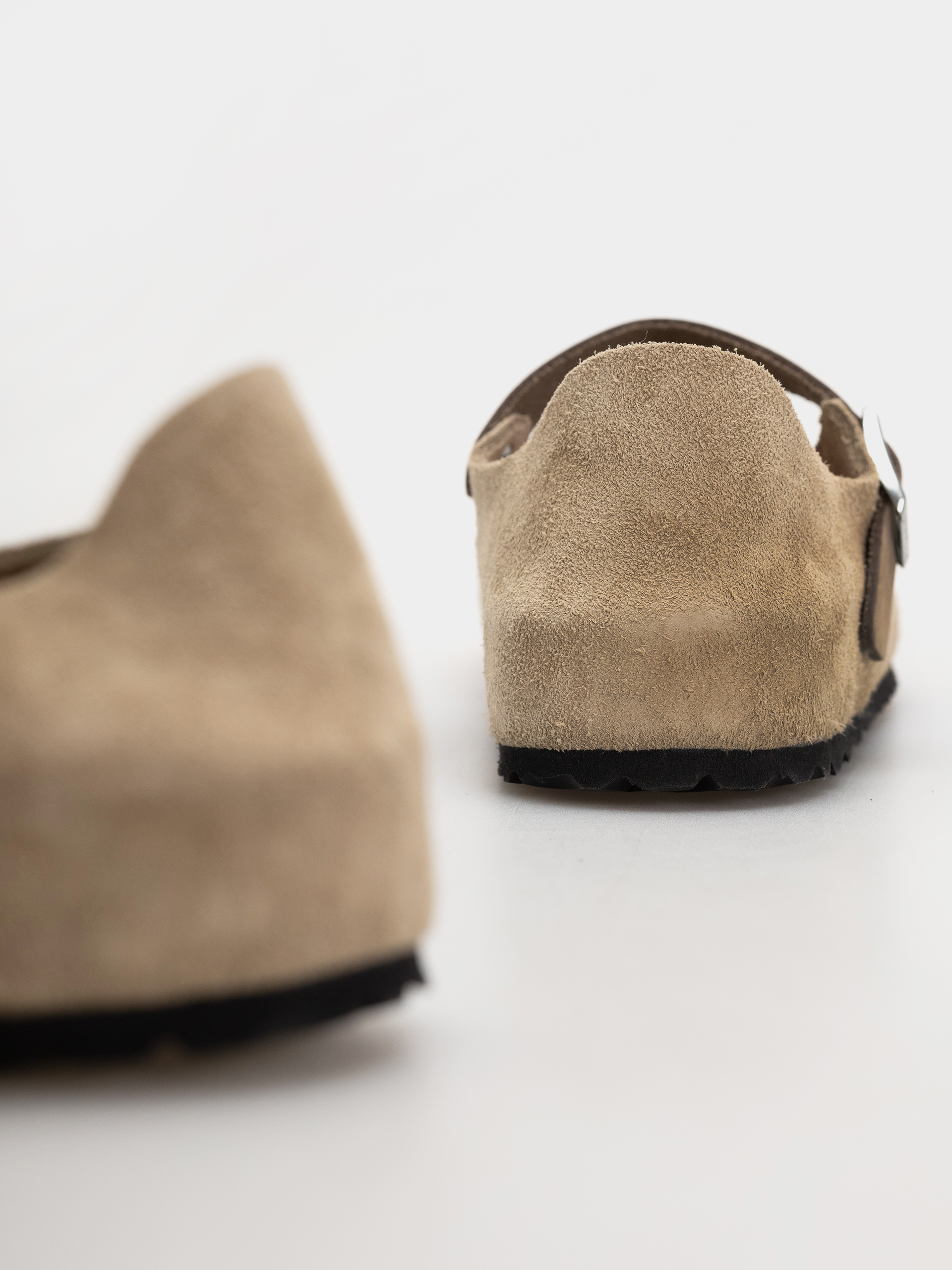 Șlapi Birkenstock Mantova Suede Leather Narrow Wmn (taupe)