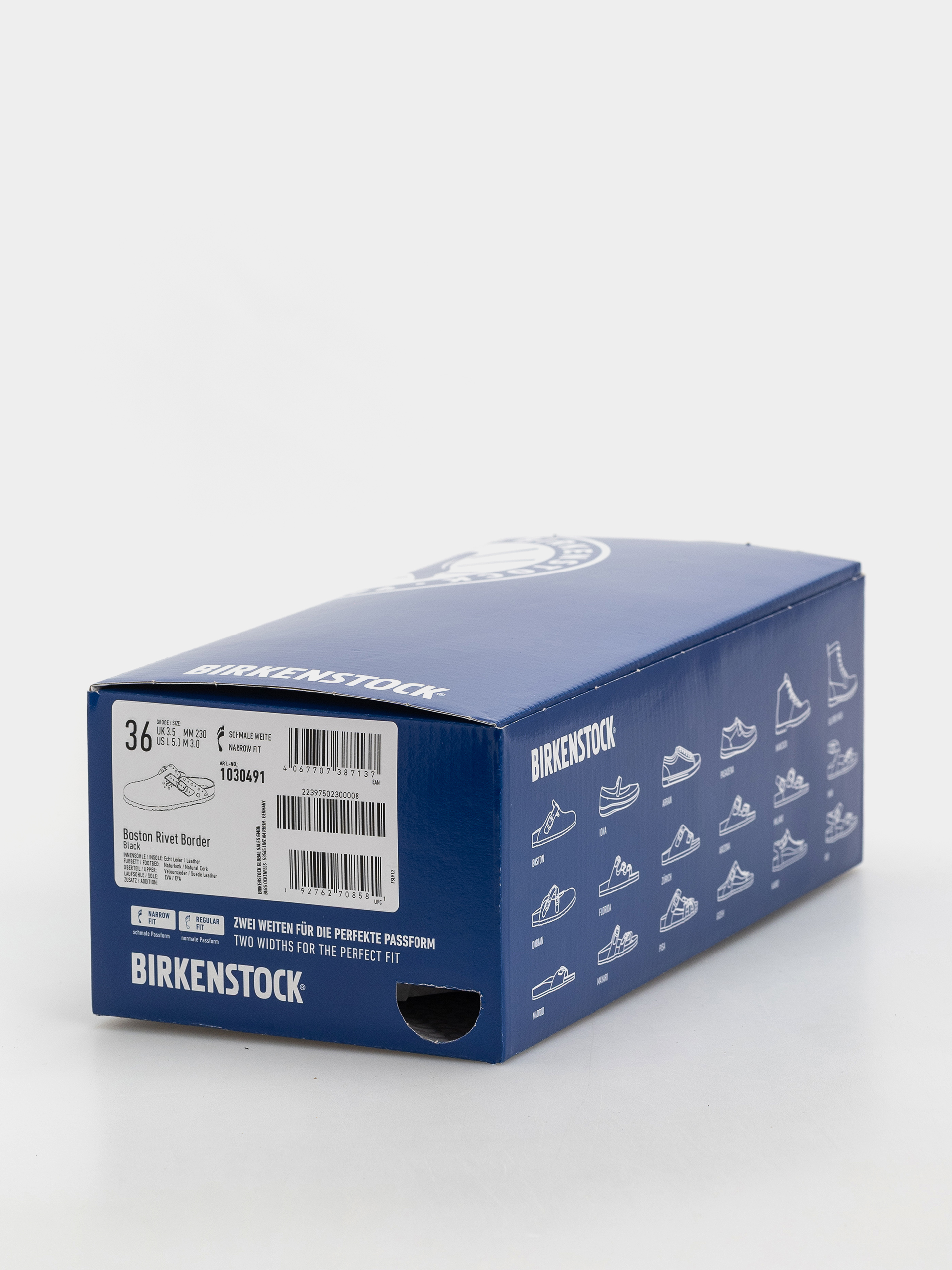 Șlapi Birkenstock Boston Rivets Suede Leather Narrow Wmn (black)