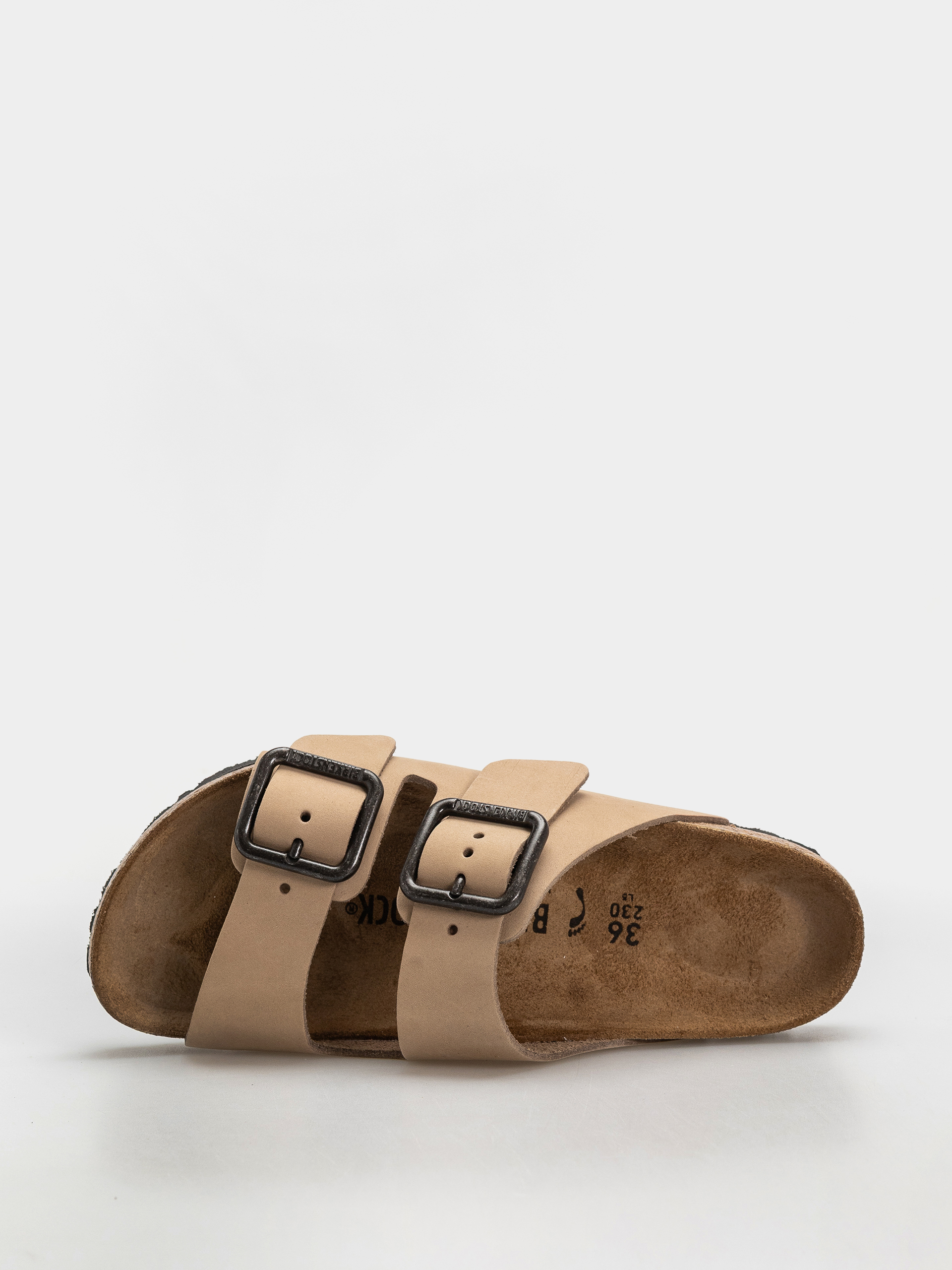 Șlapi Birkenstock Arizona Wire Buckle Nubuck Leather Narrow (sandcastle)