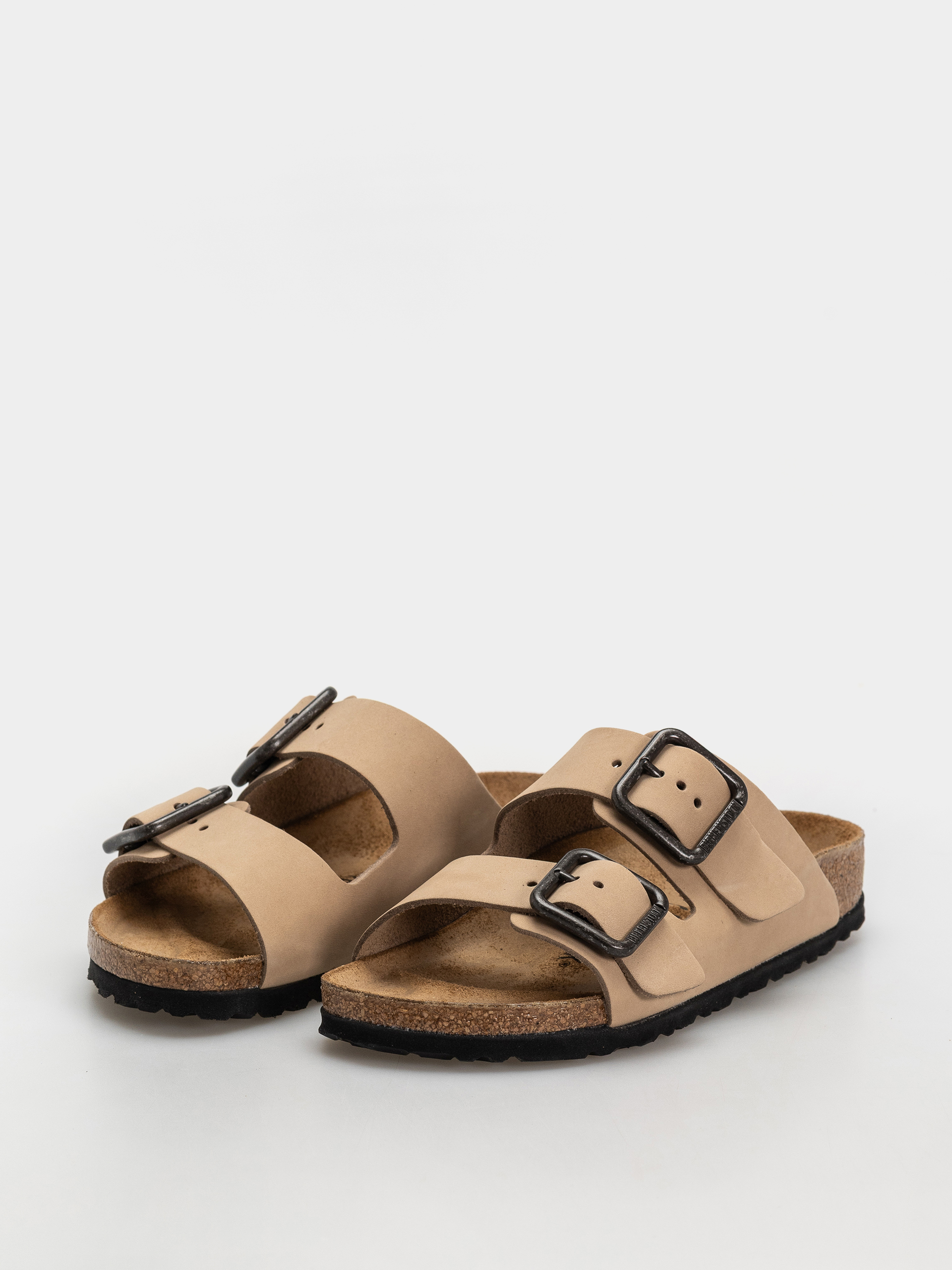 Șlapi Birkenstock Arizona Wire Buckle Nubuck Leather Narrow (sandcastle)