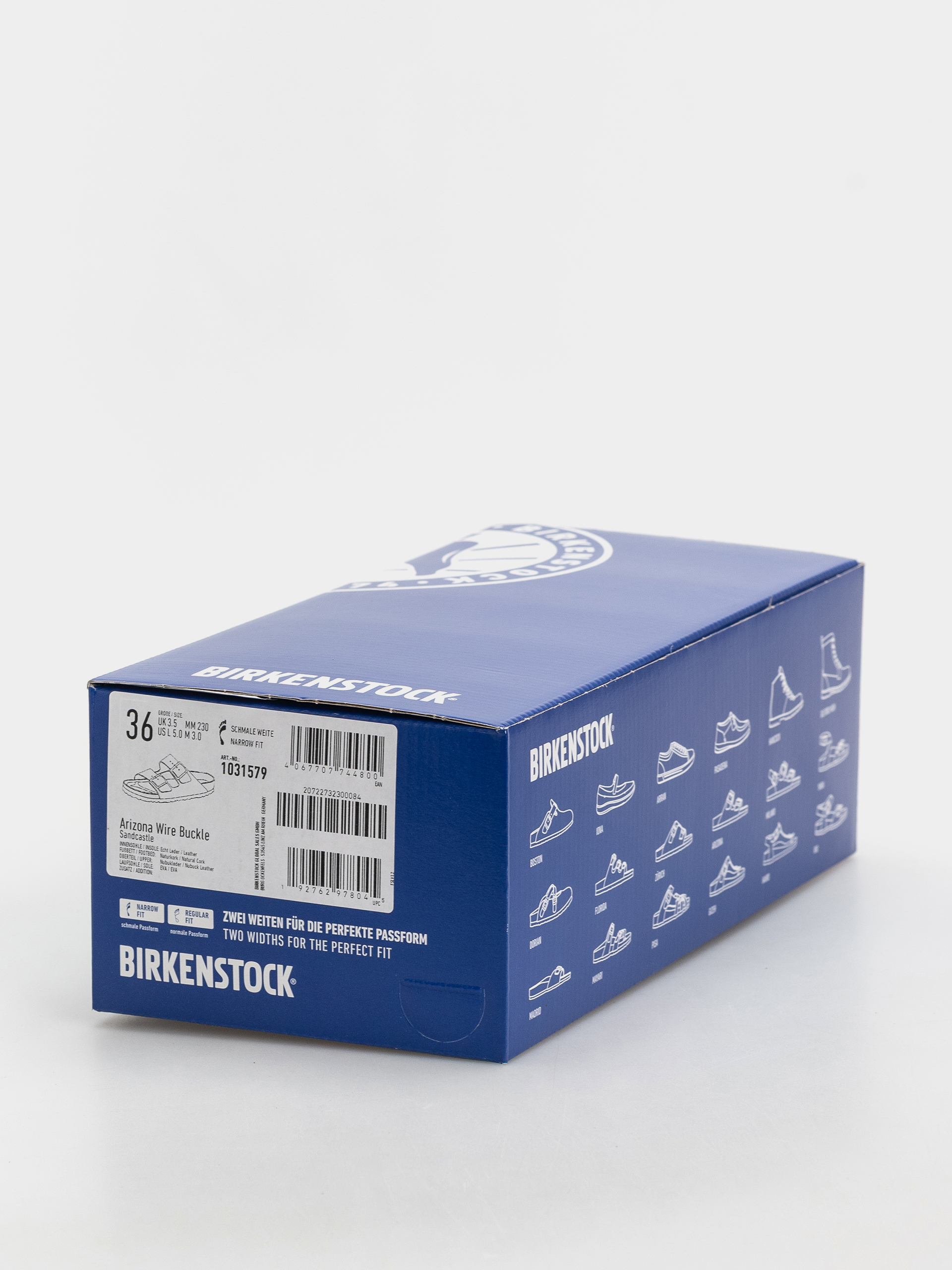 Șlapi Birkenstock Arizona Wire Buckle Nubuck Leather Narrow (sandcastle)