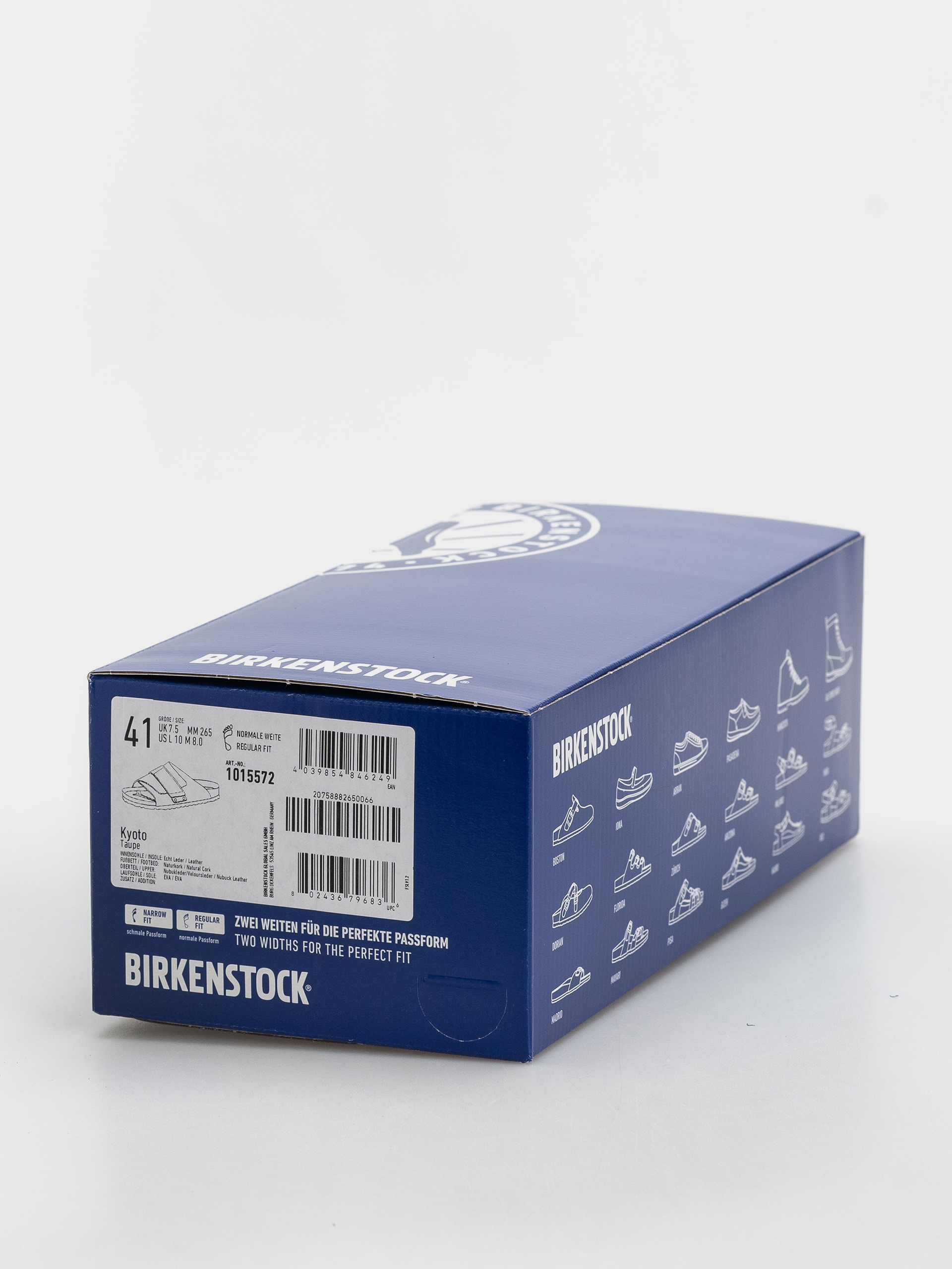 Șlapi Birkenstock Kyoto Nubuck Suede Leather Regular (taupe)