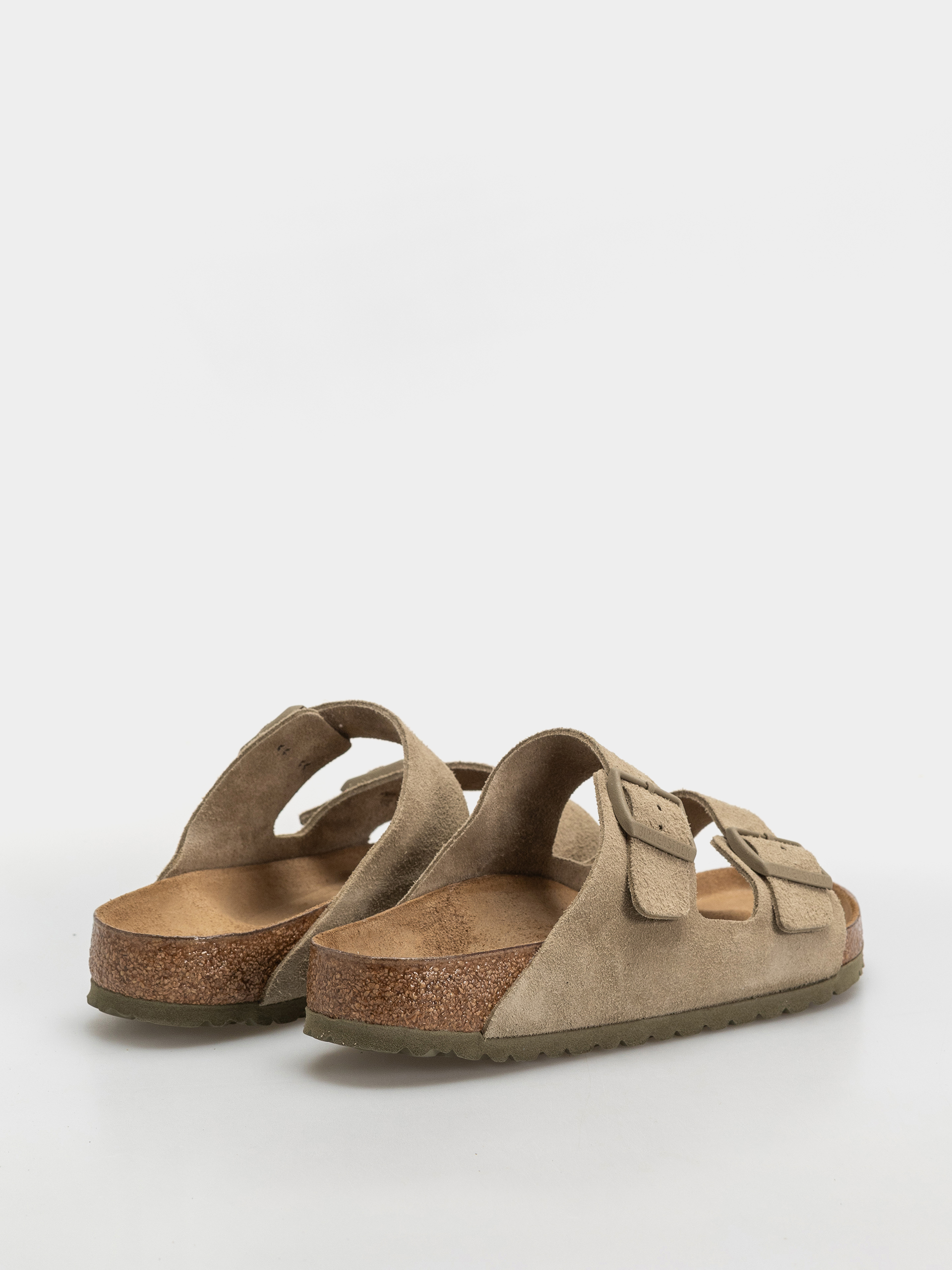 Șlapi Birkenstock Arizona Suede Leather Regular (faded khaki)