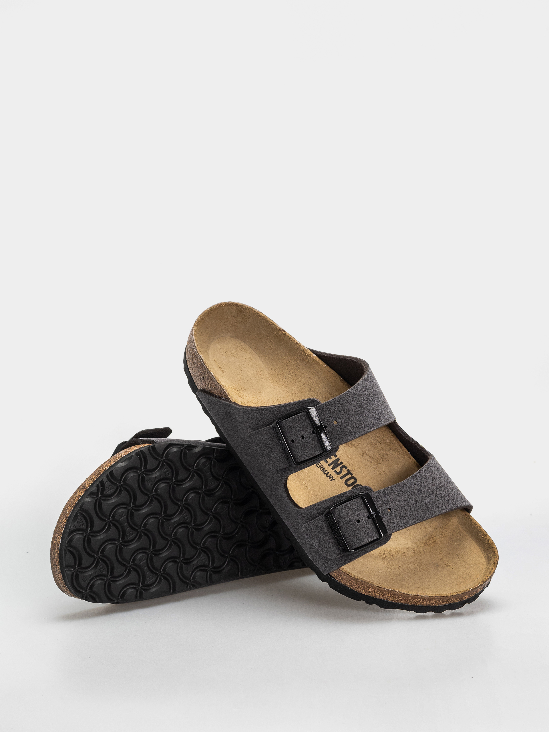 Șlapi Birkenstock Arizona Birkibuc Regular (velvet gray/black)