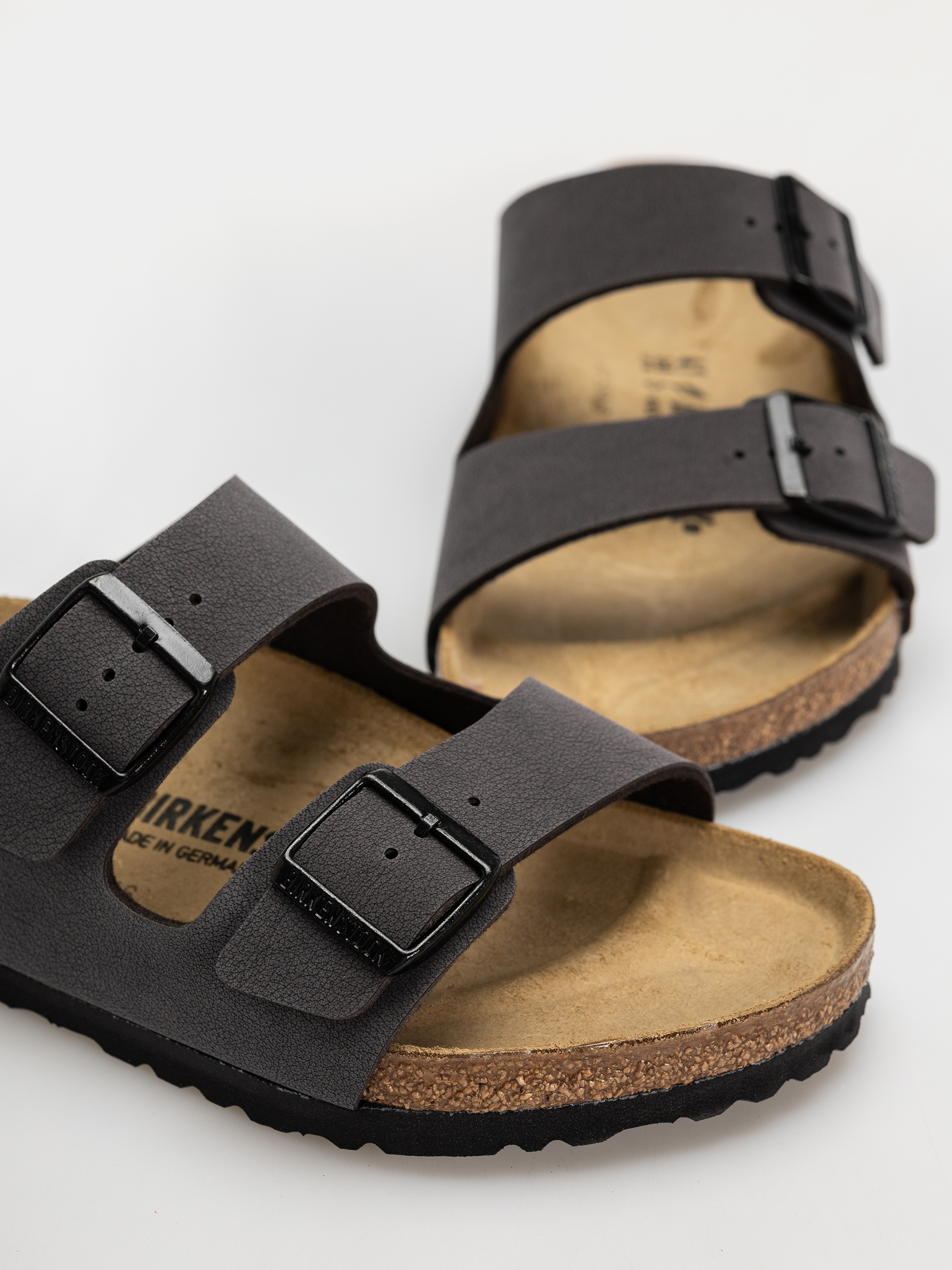Șlapi Birkenstock Arizona Birkibuc Regular (velvet gray/black)