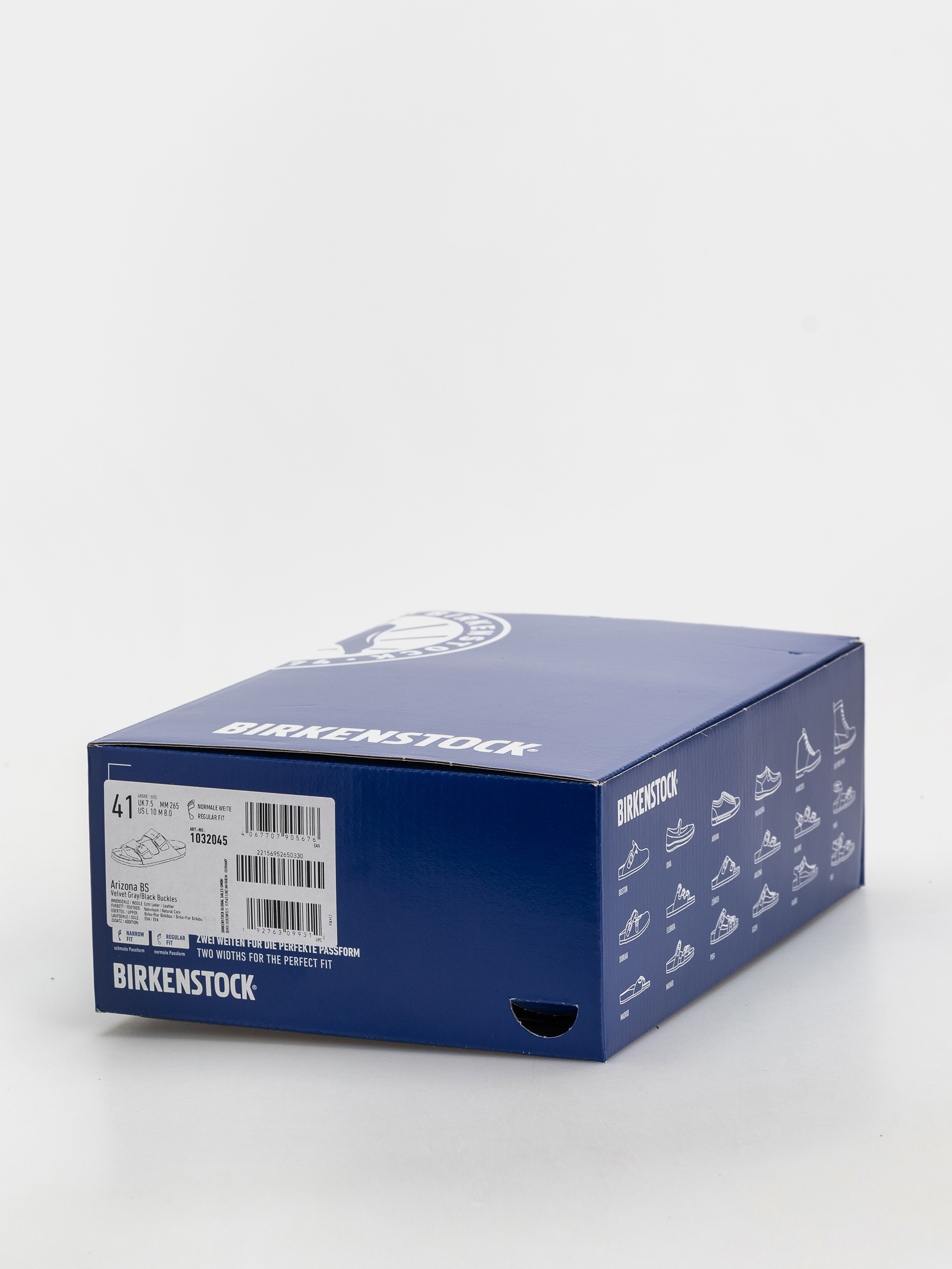 Șlapi Birkenstock Arizona Birkibuc Regular (velvet gray/black)
