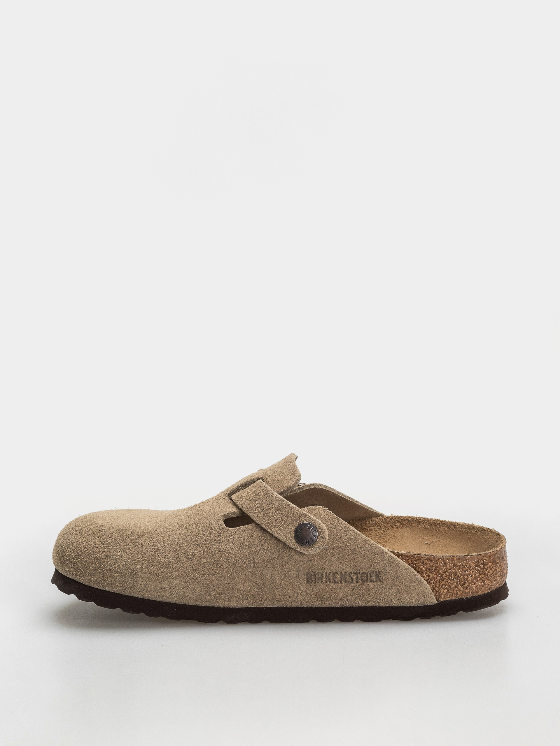 Șlapi Birkenstock Boston Suede Leather Narrow Wmn (taupe)