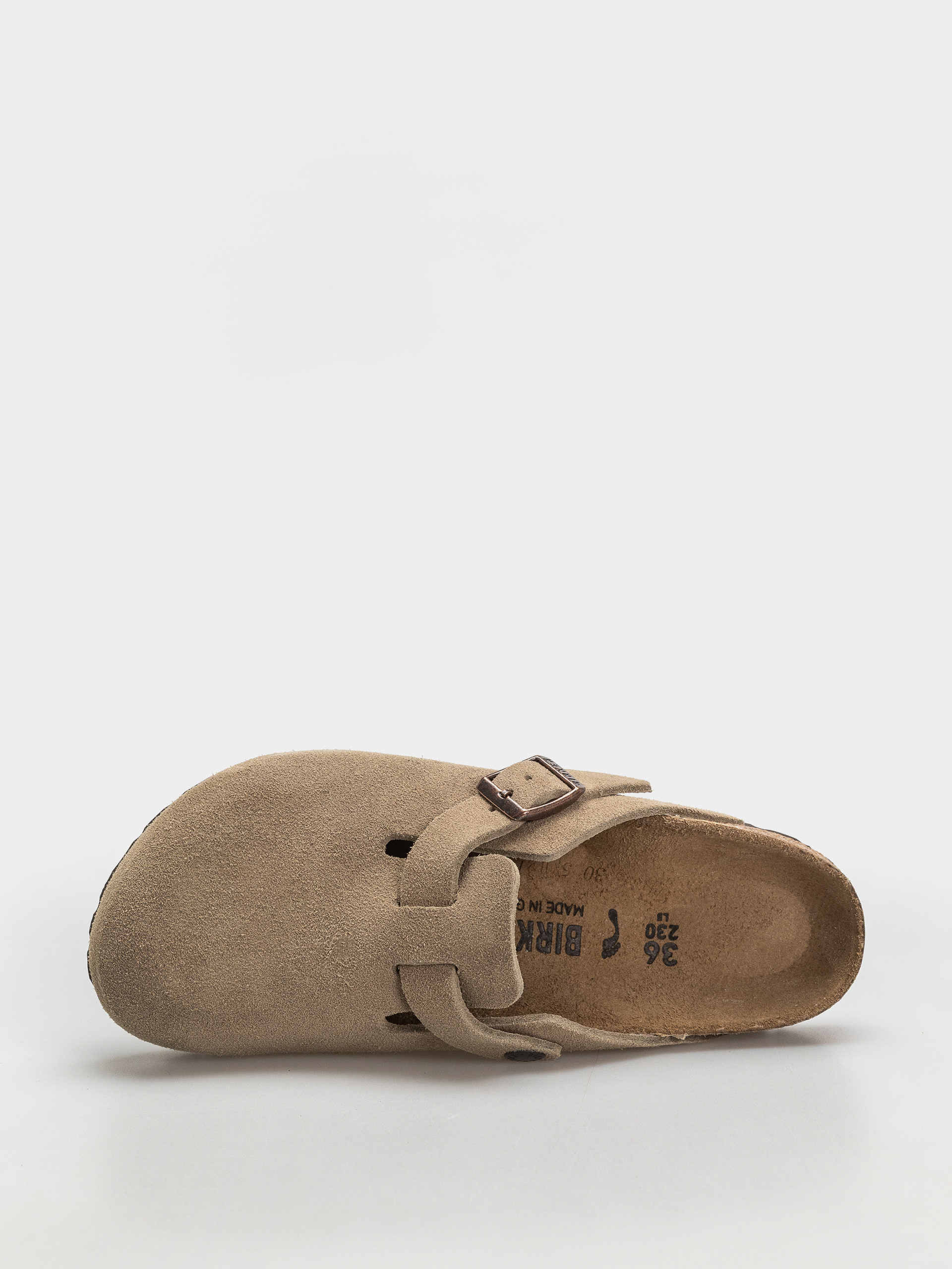 Șlapi Birkenstock Boston Suede Leather Narrow Wmn (taupe)