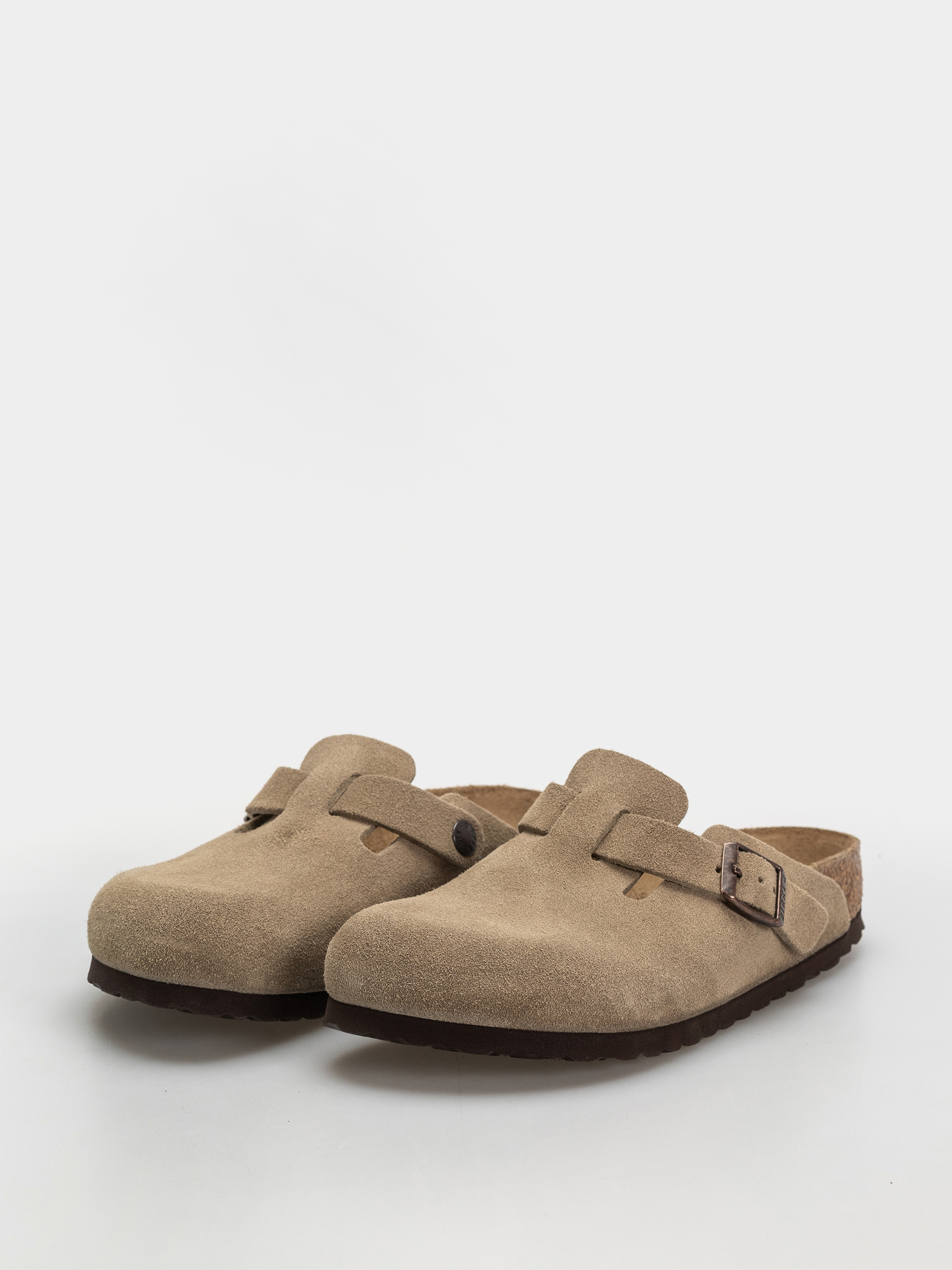 Șlapi Birkenstock Boston Suede Leather Narrow Wmn (taupe)