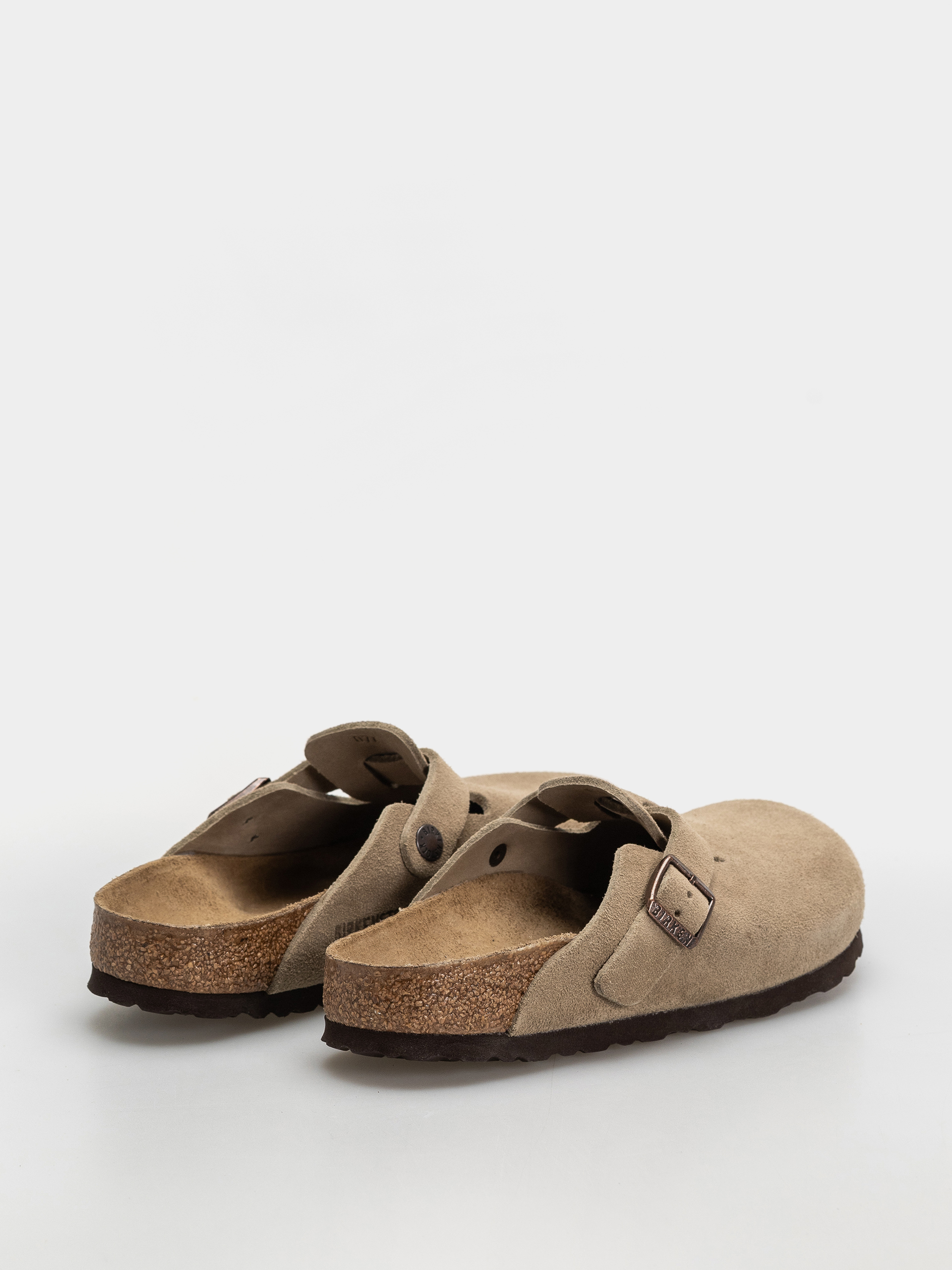 Șlapi Birkenstock Boston Suede Leather Narrow Wmn (taupe)